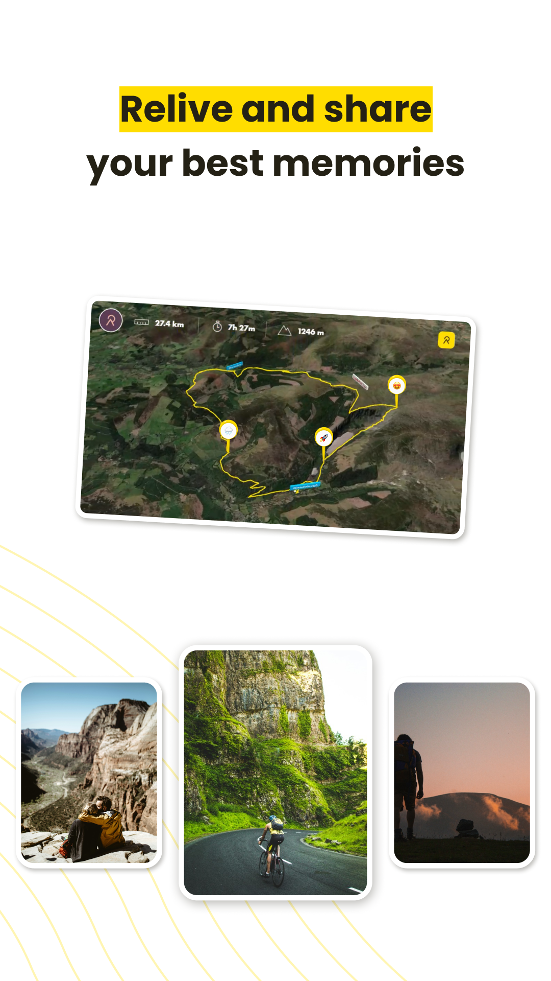 اسکرین شات 5 برنامه Relive: Run, Ride, Hike & more