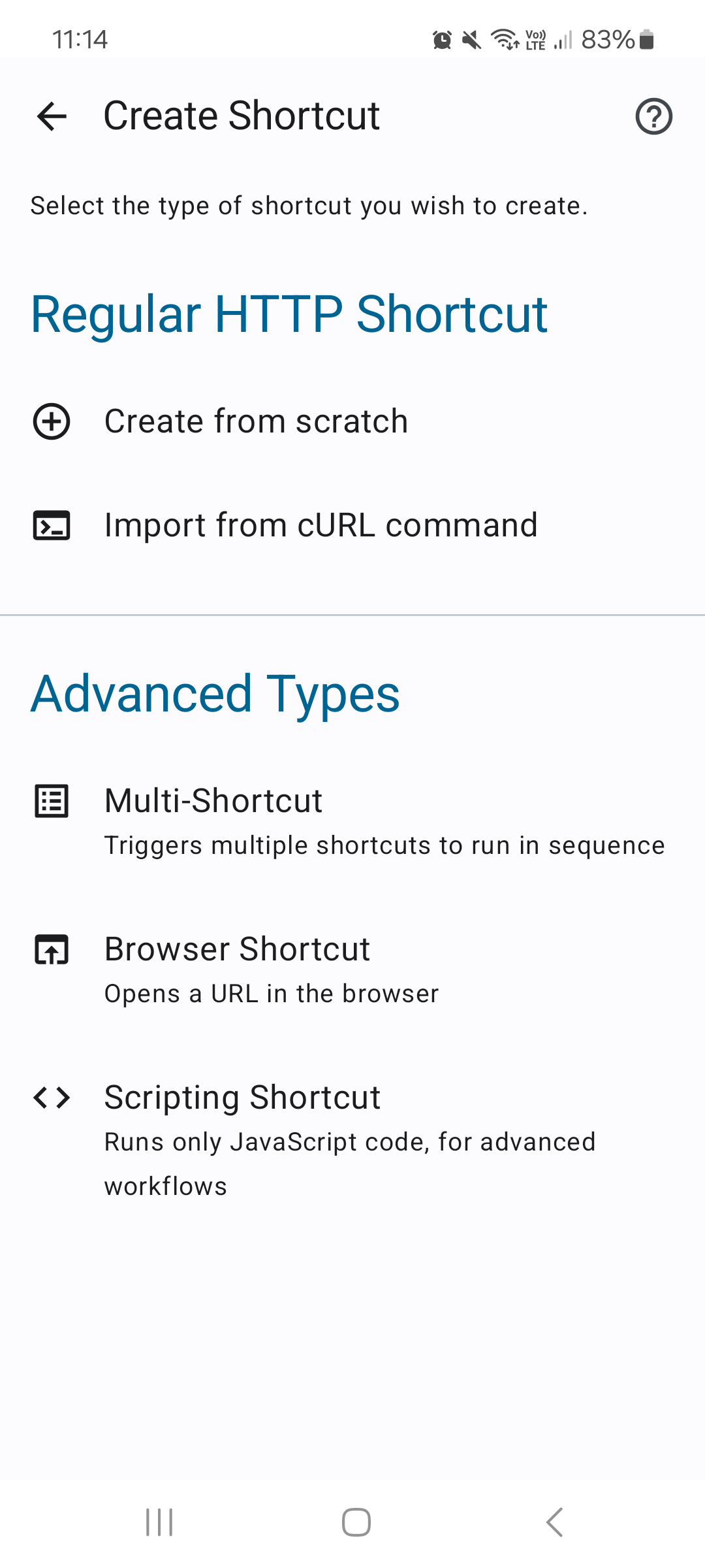 اسکرین شات 2 برنامه HTTP Request Shortcuts