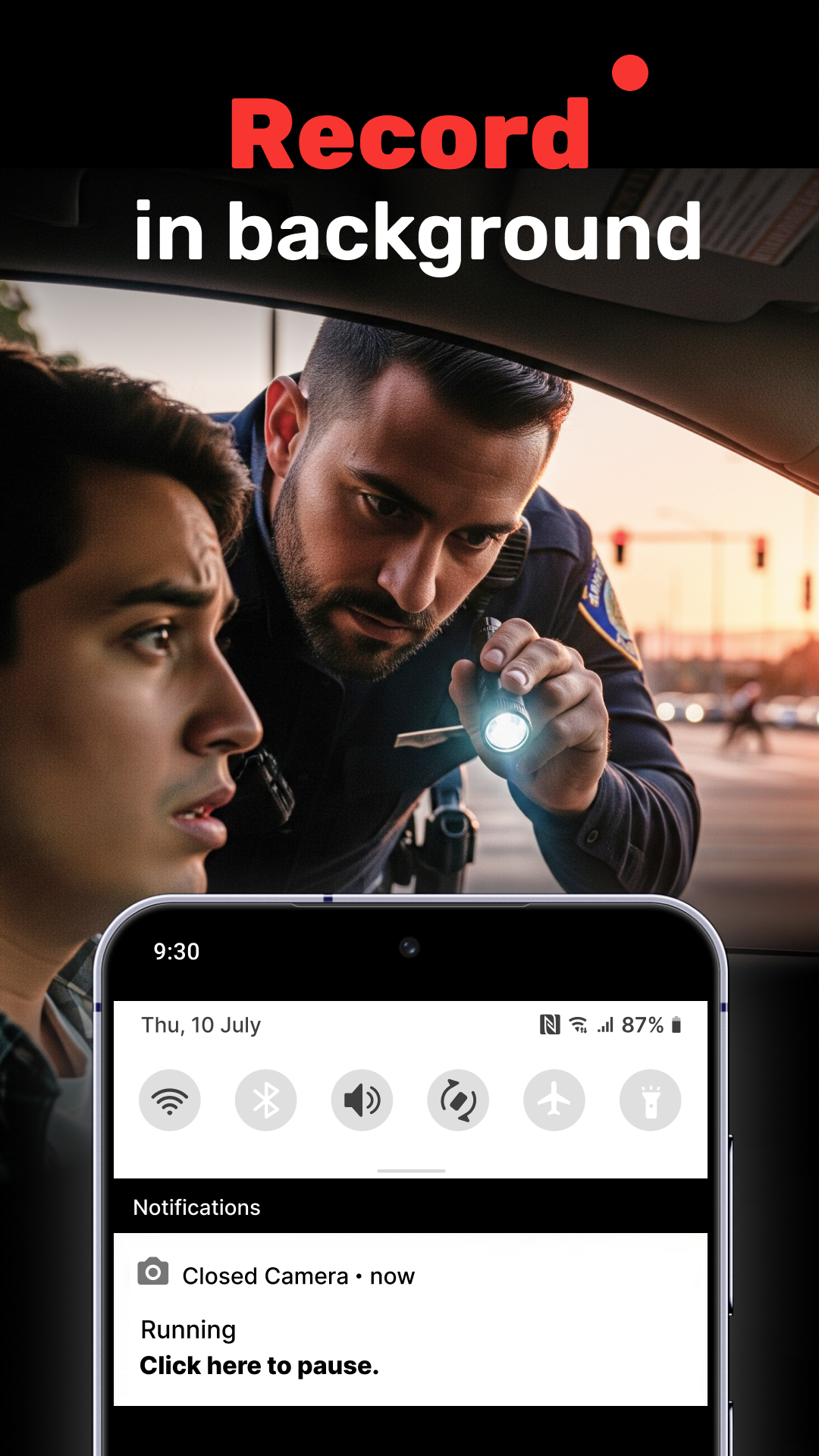 اسکرین شات 5 برنامه Closed Camera - Video Recorder
