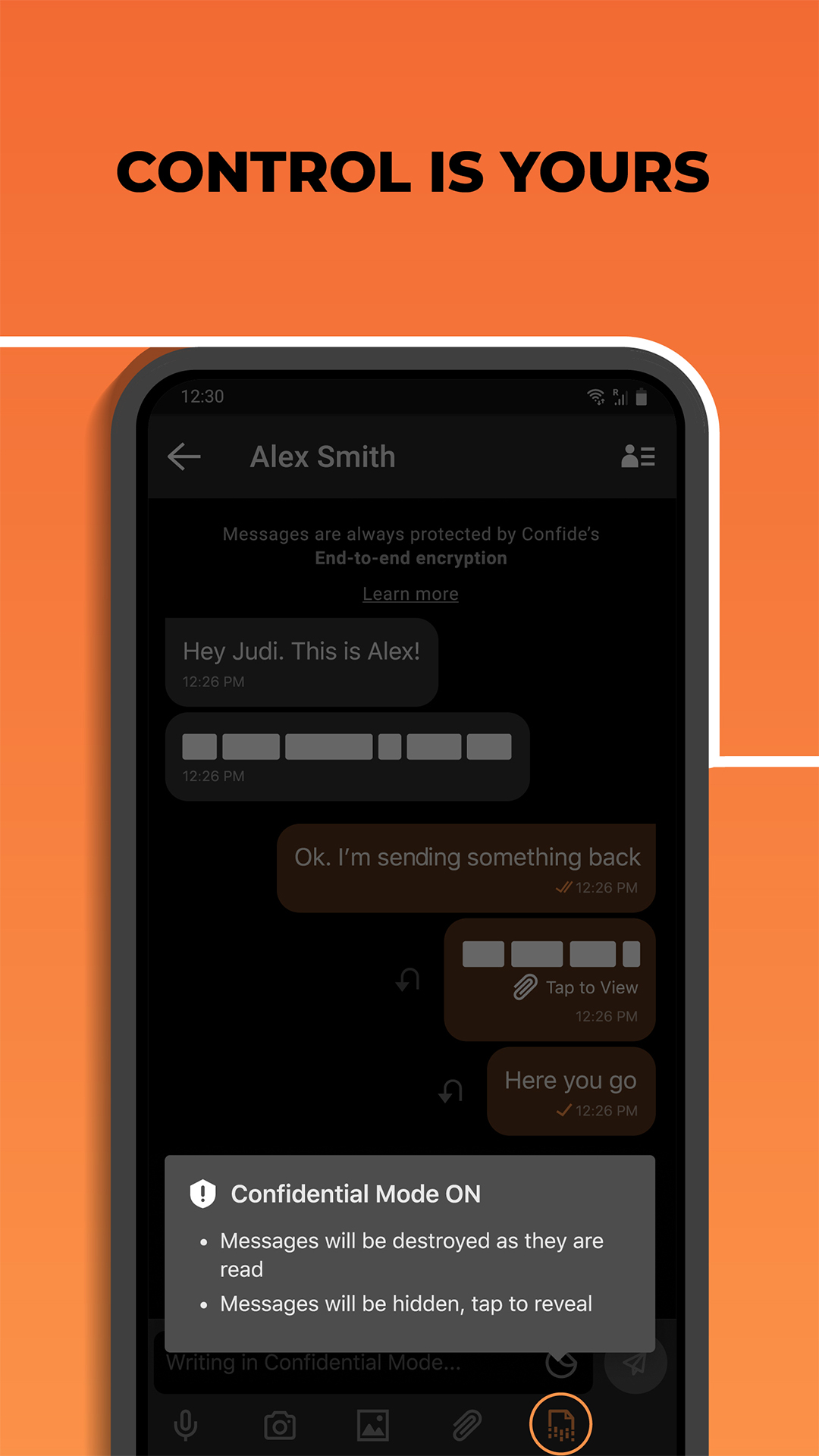 اسکرین شات 7 برنامه Confide - secure messenger