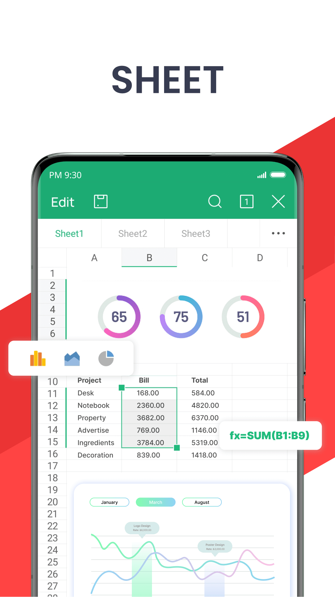اسکرین شات 5 برنامه WPS Office-PDF, Word, Sheet