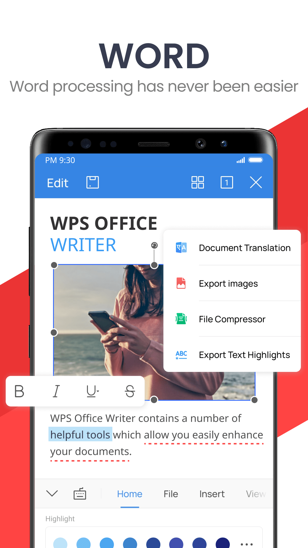 اسکرین شات 3 برنامه WPS Office-PDF, Word, Sheet