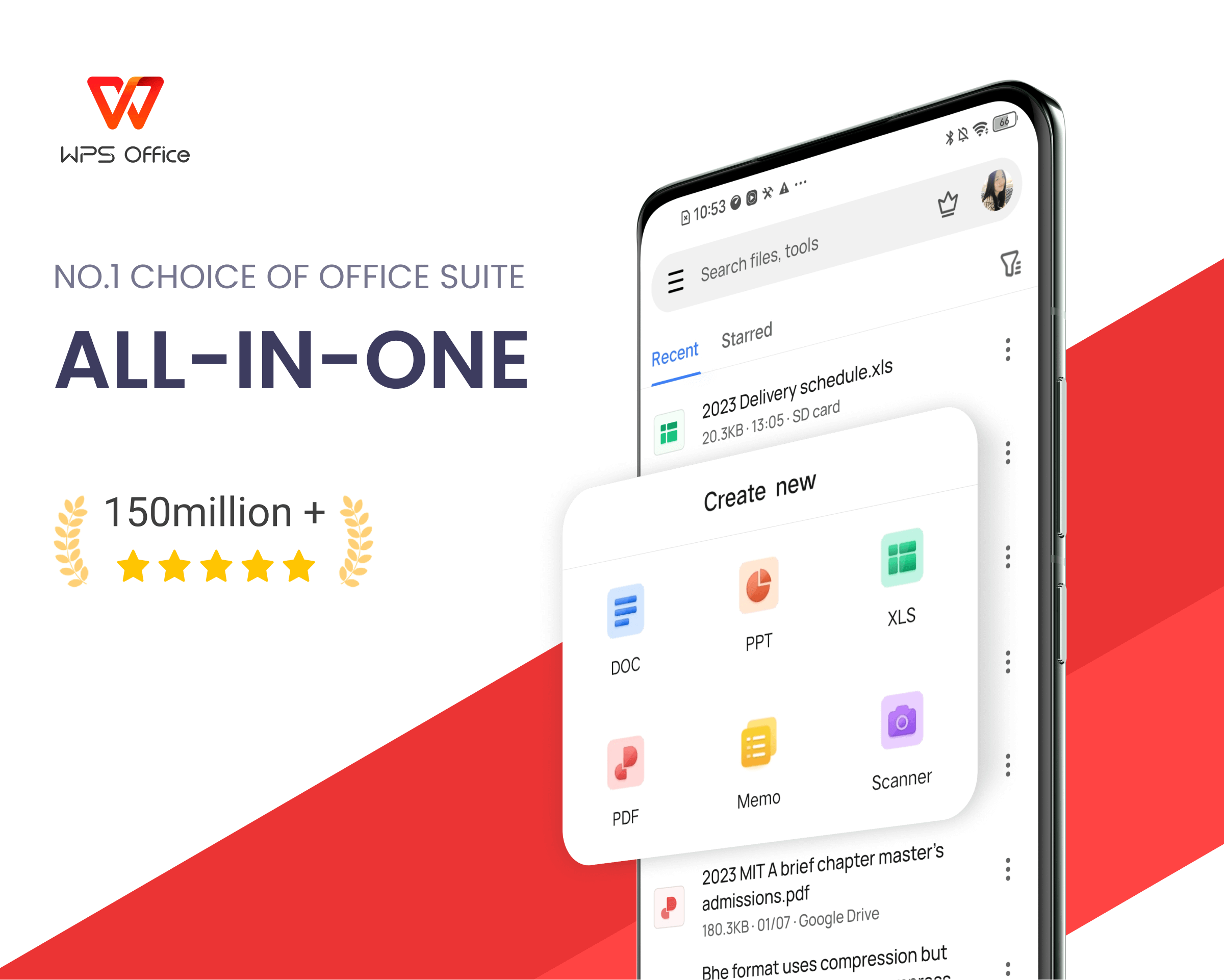 اسکرین شات 1 برنامه WPS Office-PDF, Word, Sheet