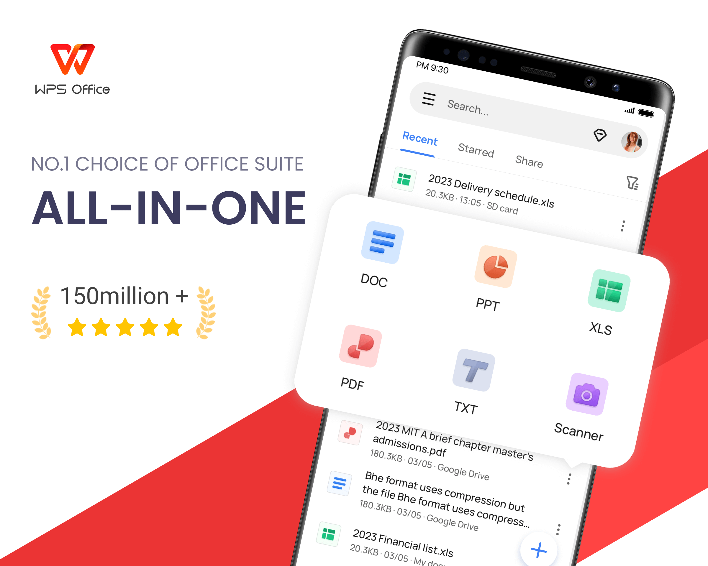 اسکرین شات 1 برنامه WPS Office-PDF, Word, Sheet