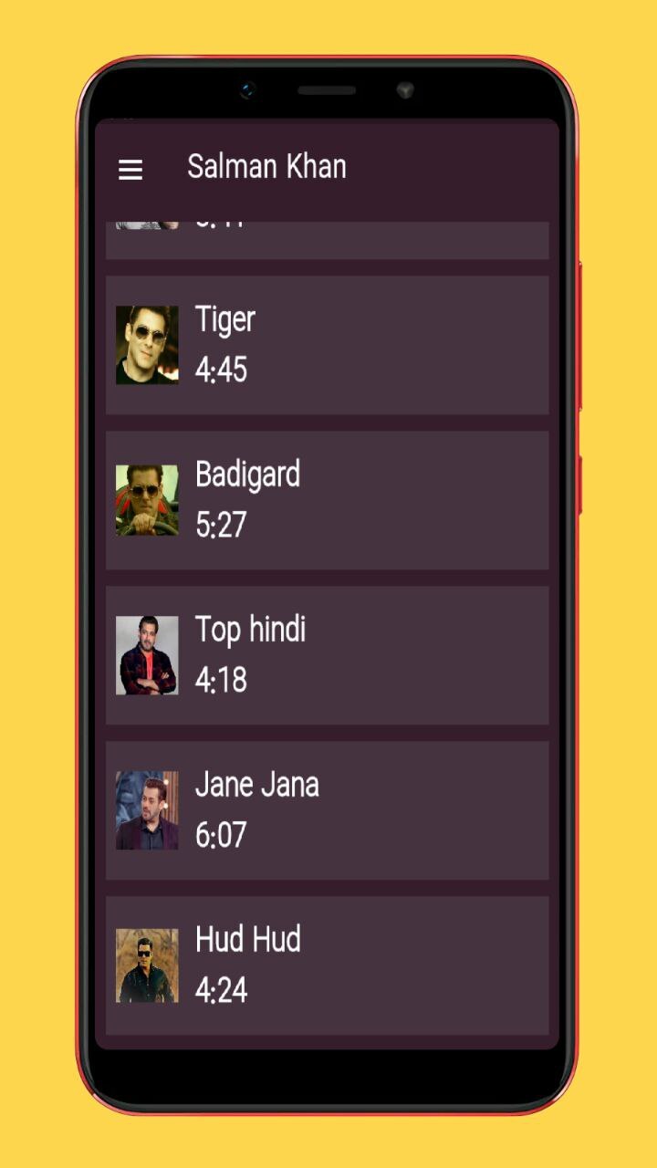 اسکرین شات 2 برنامه آهنگ های سلمان خان