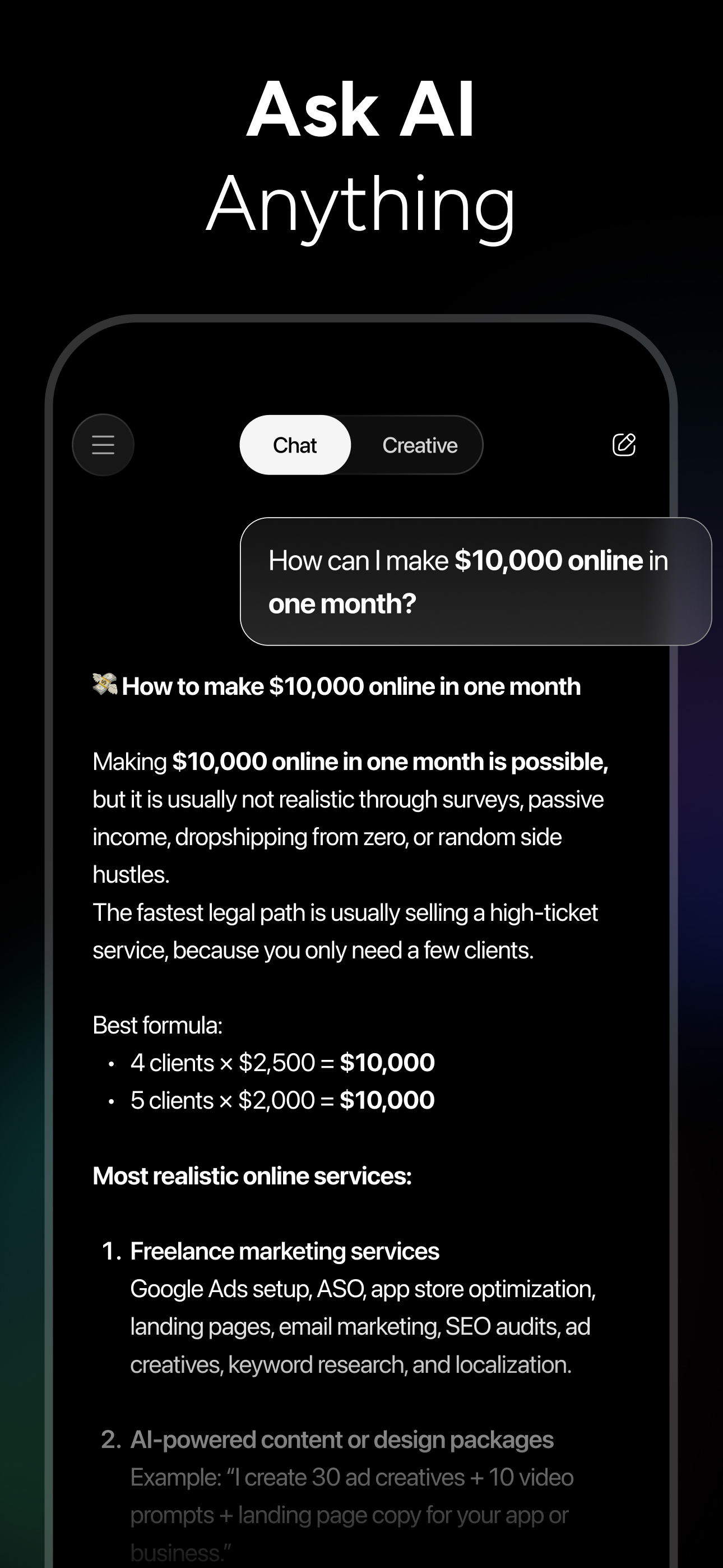 اسکرین شات 2 برنامه Chatbot AI Assistant - Genie