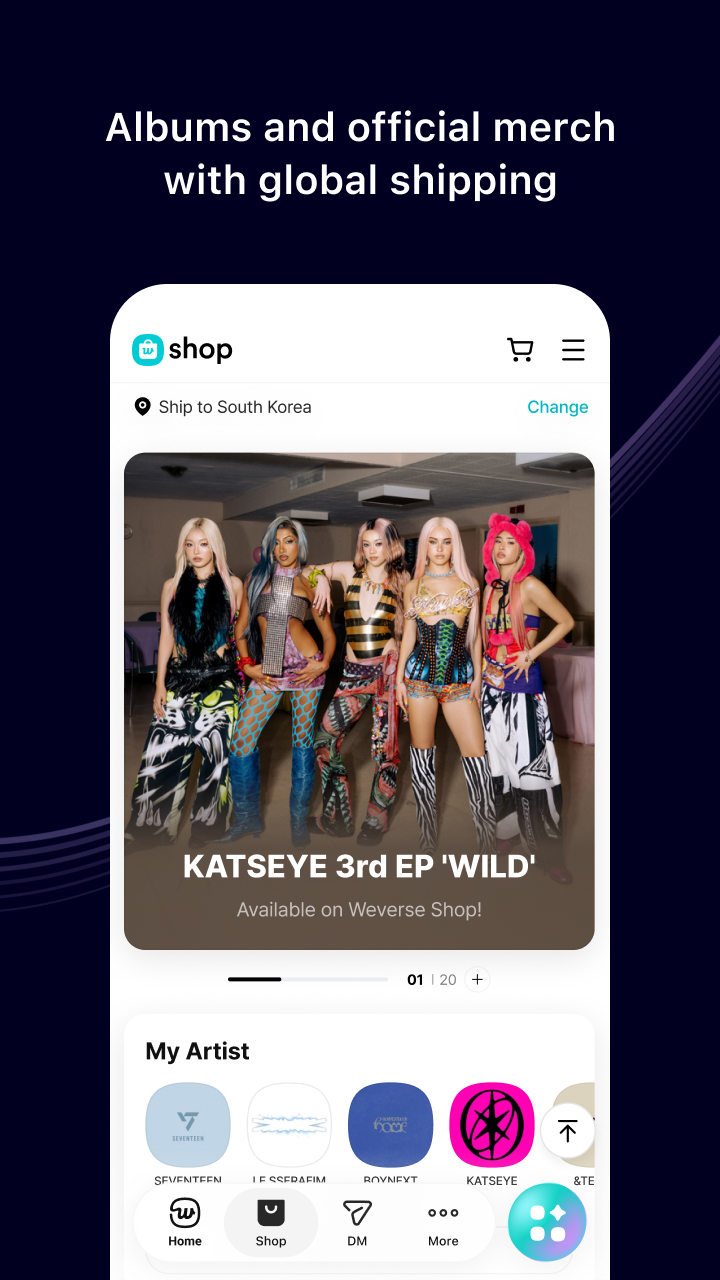 اسکرین شات 8 برنامه ویورس (weverse)