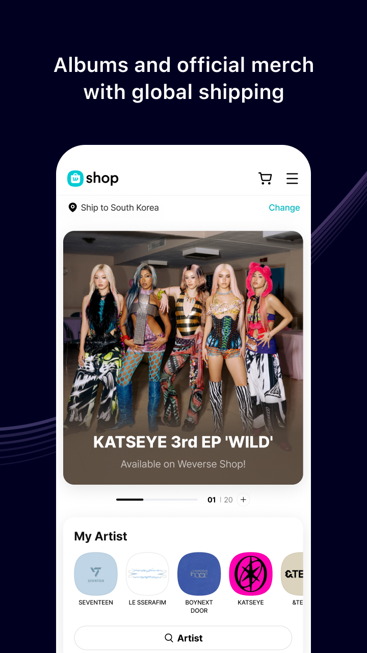 اسکرین شات 8 برنامه ویورس (weverse)