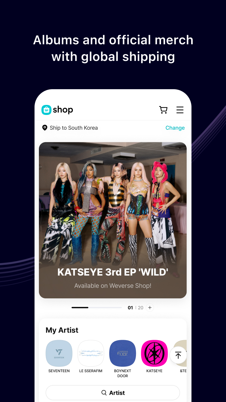 اسکرین شات 8 برنامه ویورس (weverse)