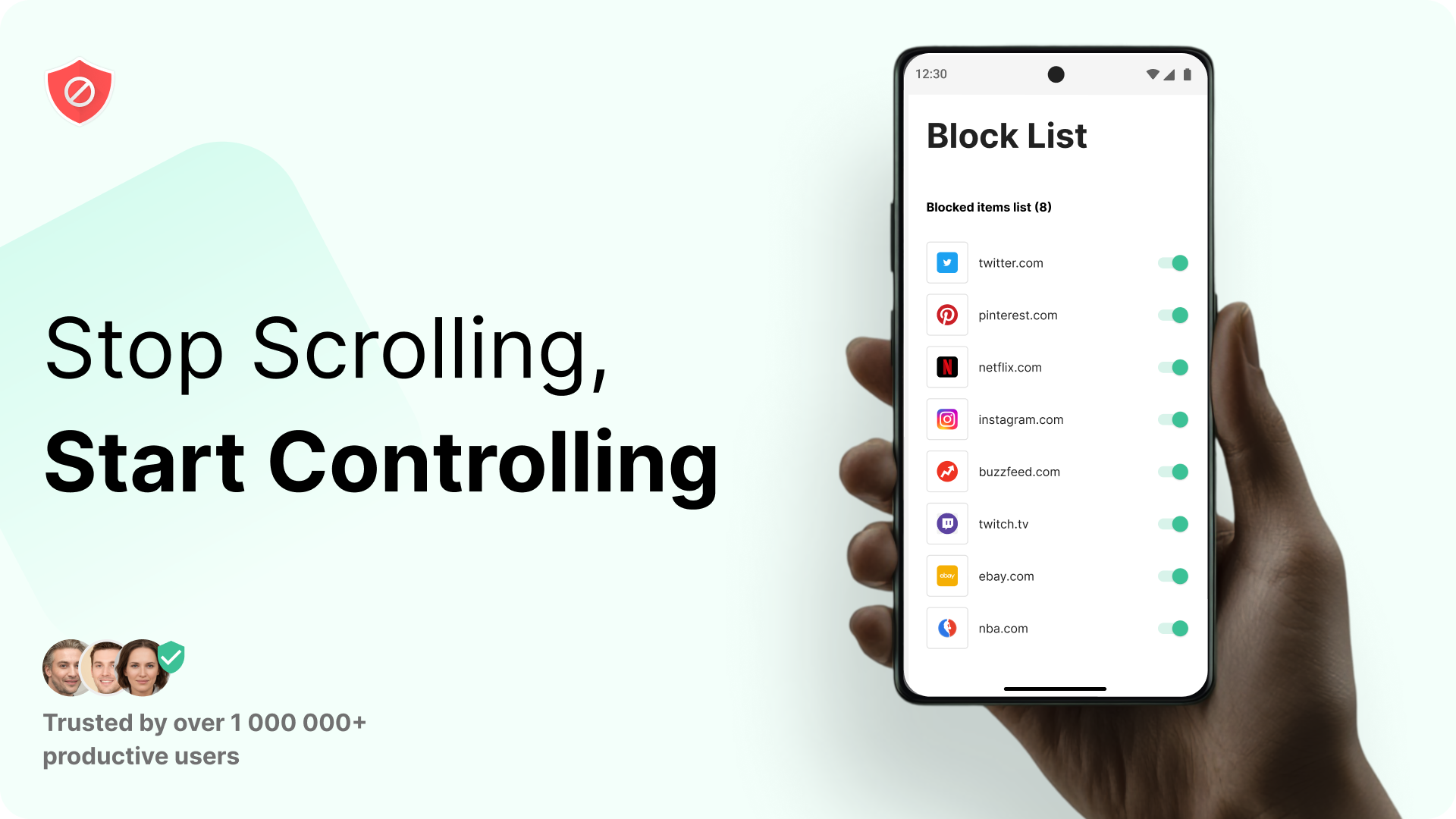 اسکرین شات 1 برنامه BlockSite: Block Apps & Focus