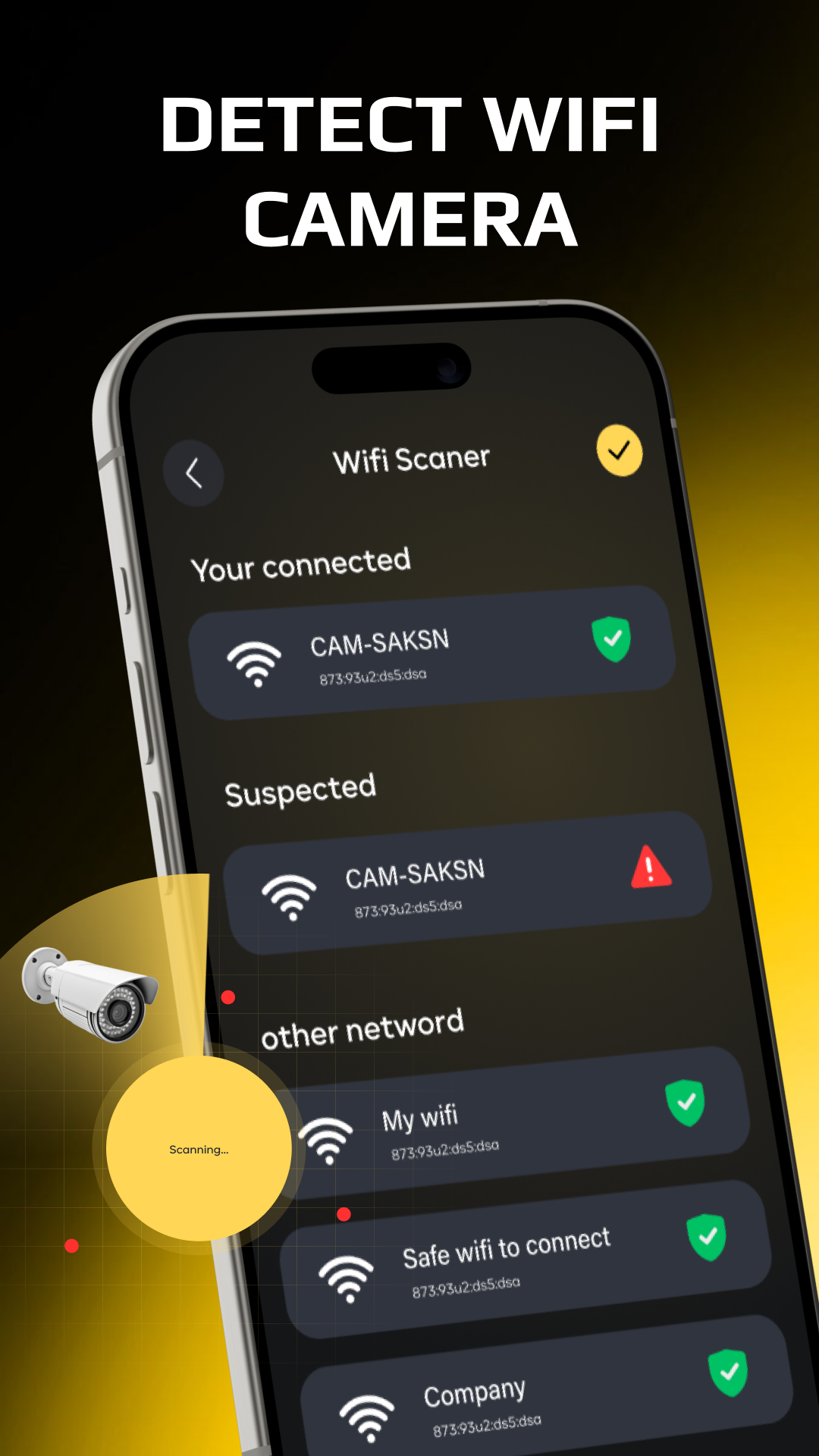 اسکرین شات 2 برنامه Hidden Camera Detector