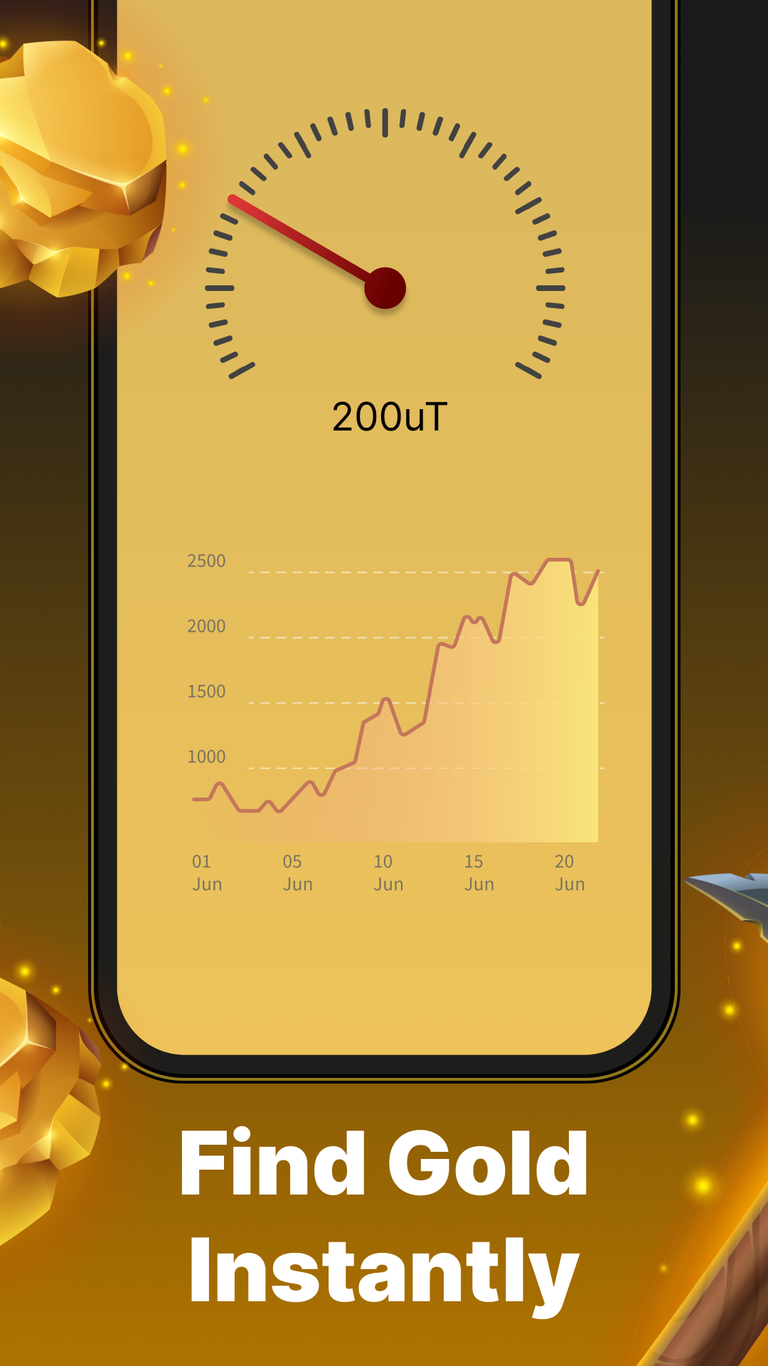 اسکرین شات 2 برنامه Gold Metal Finder: Gold Finder