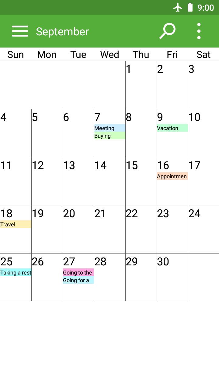 اسکرین شات 1 برنامه Calendar and Planner