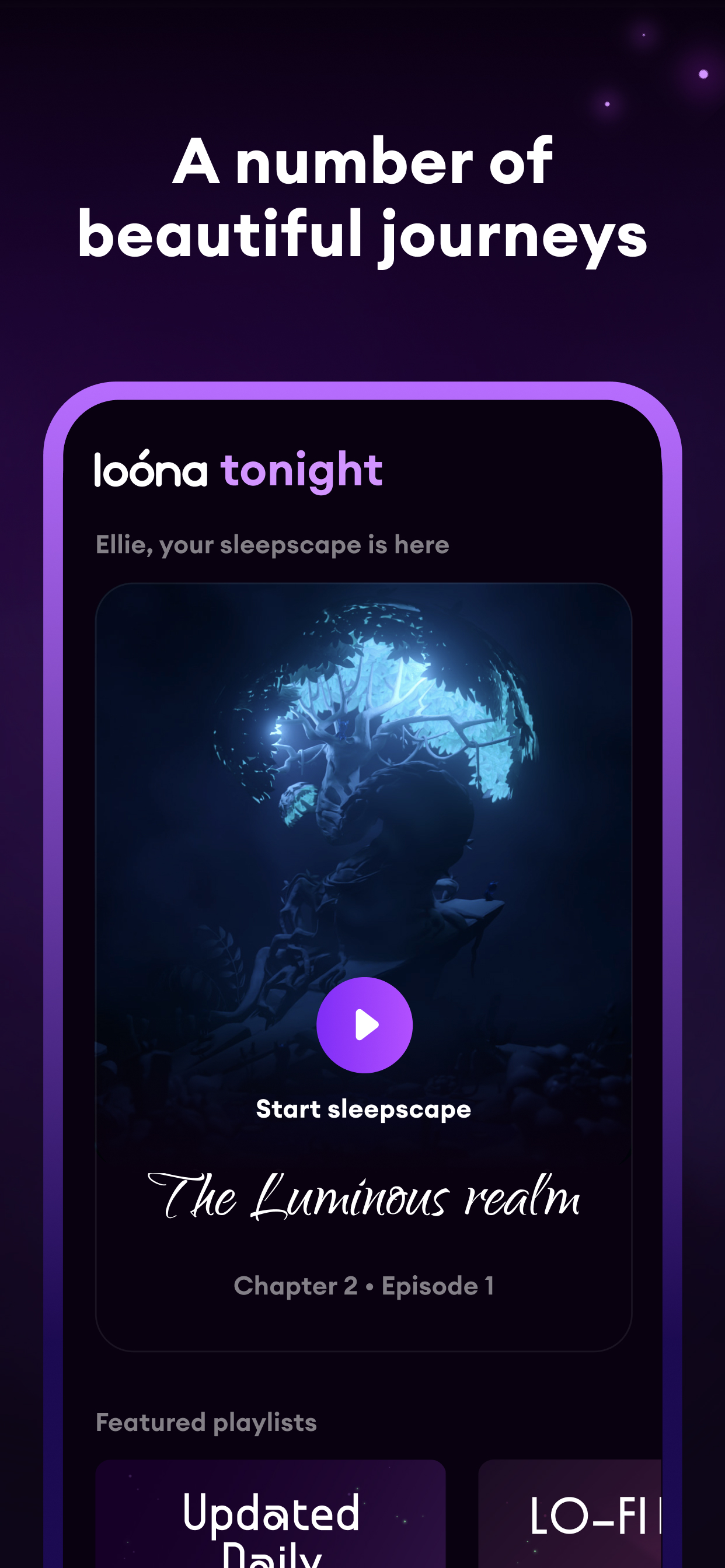 اسکرین شات 7 برنامه Loóna: Bedtime Calm & Sleep