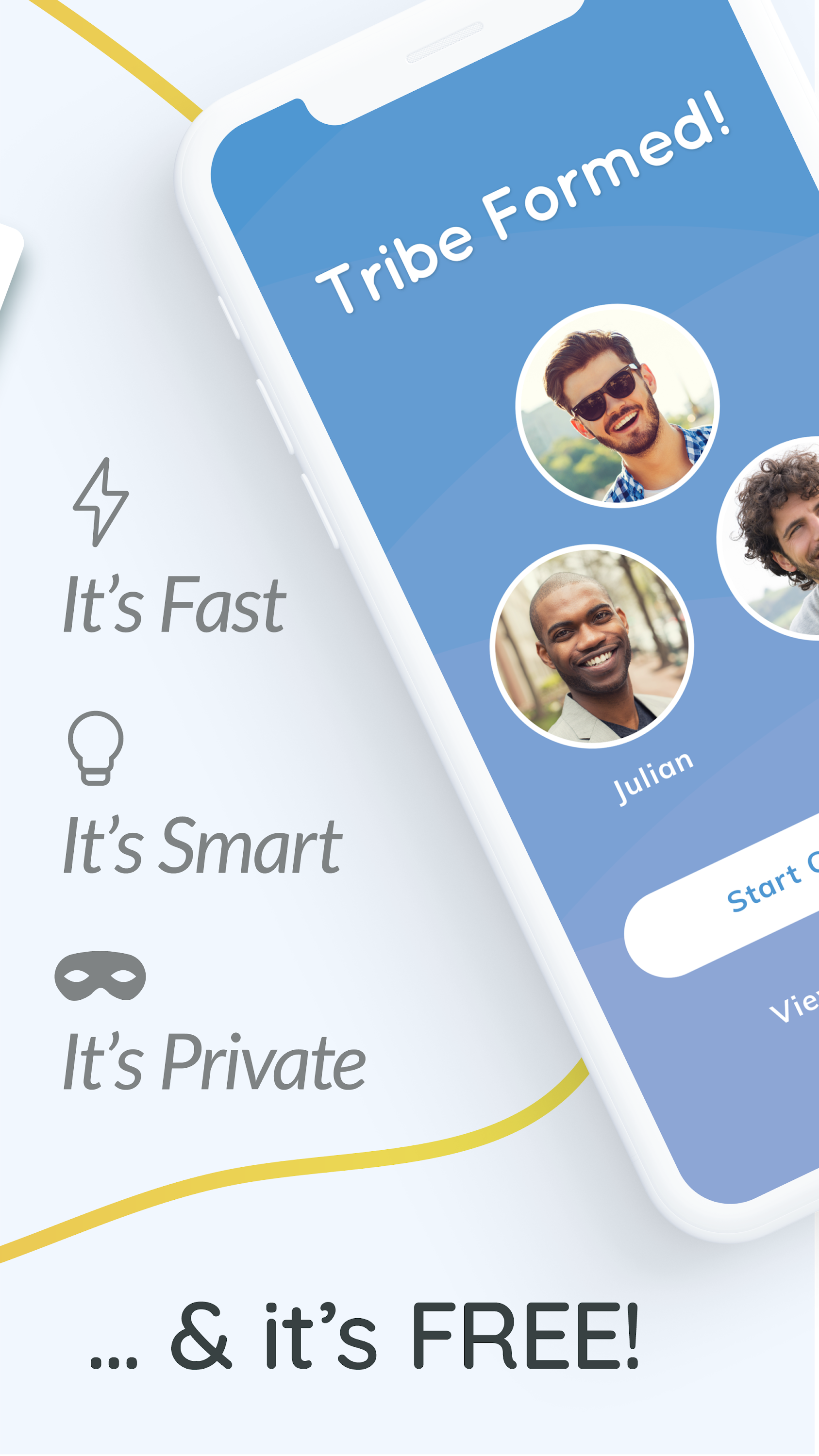 اسکرین شات 5 برنامه We3: Meet New People in Groups