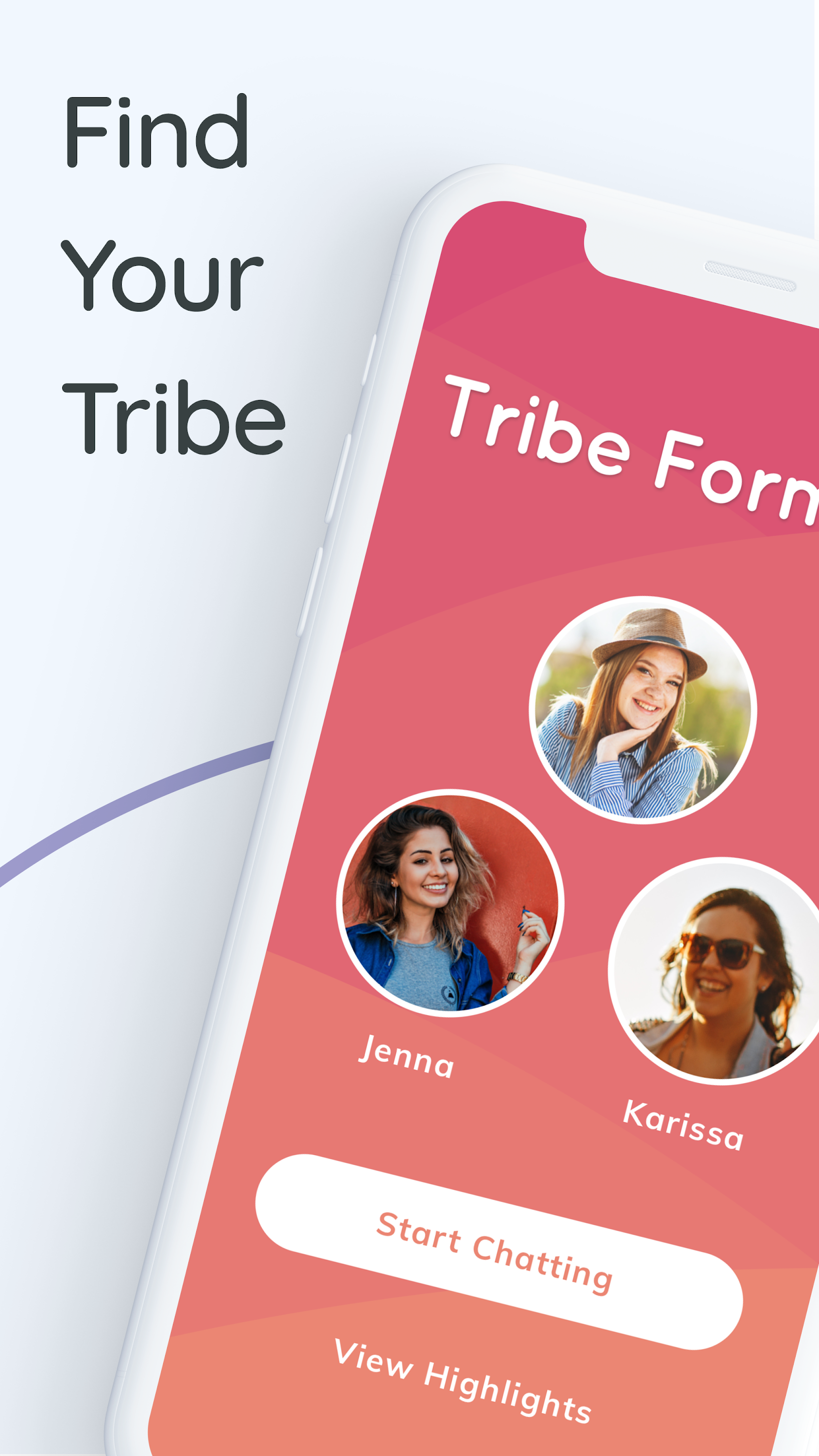 اسکرین شات 1 برنامه We3: Meet New People in Groups