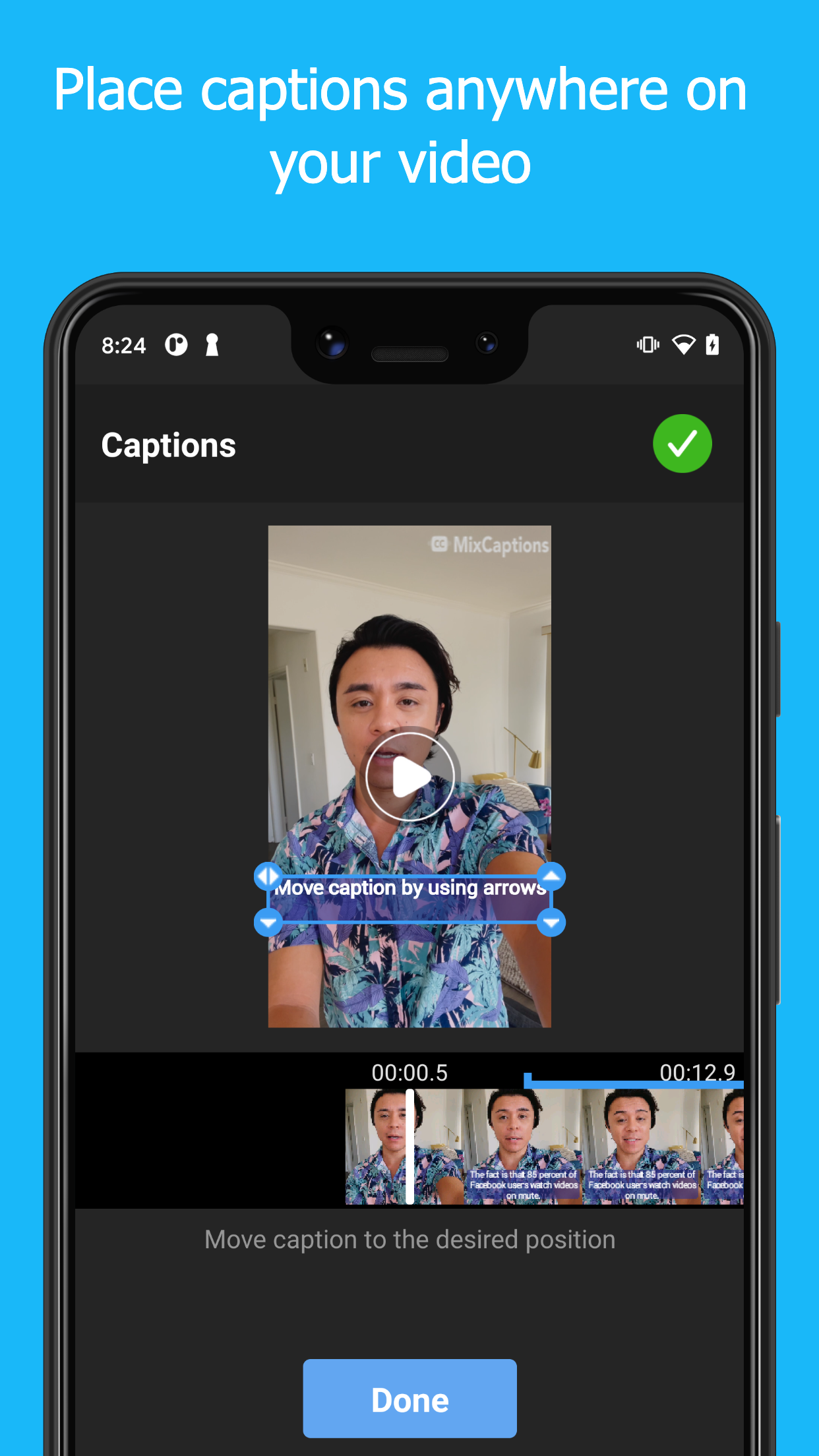 اسکرین شات 5 برنامه MixCaptions AI Text, Subtitle