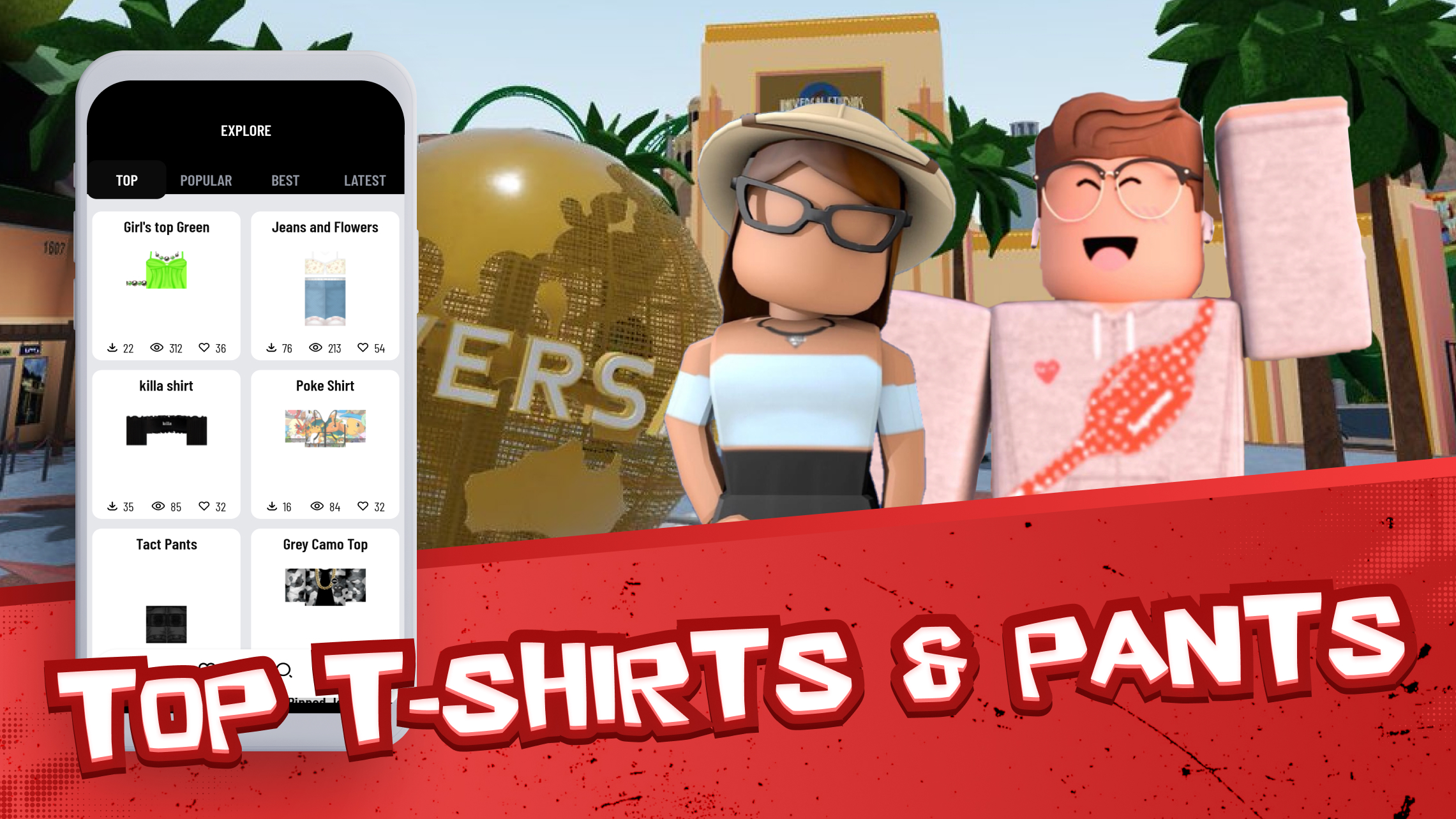 اسکرین شات 1 برنامه Skins for Roblox Clothing