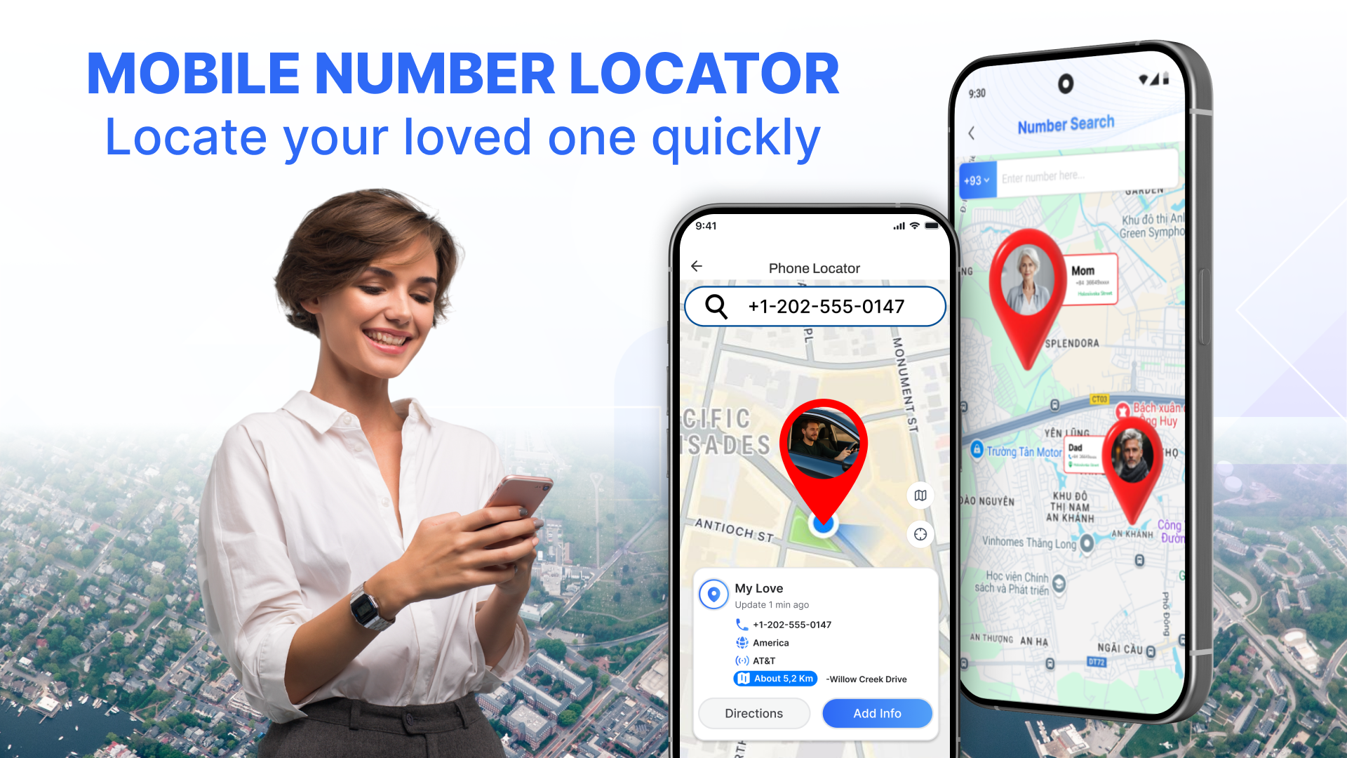 اسکرین شات 1 برنامه Mobile Number Locator