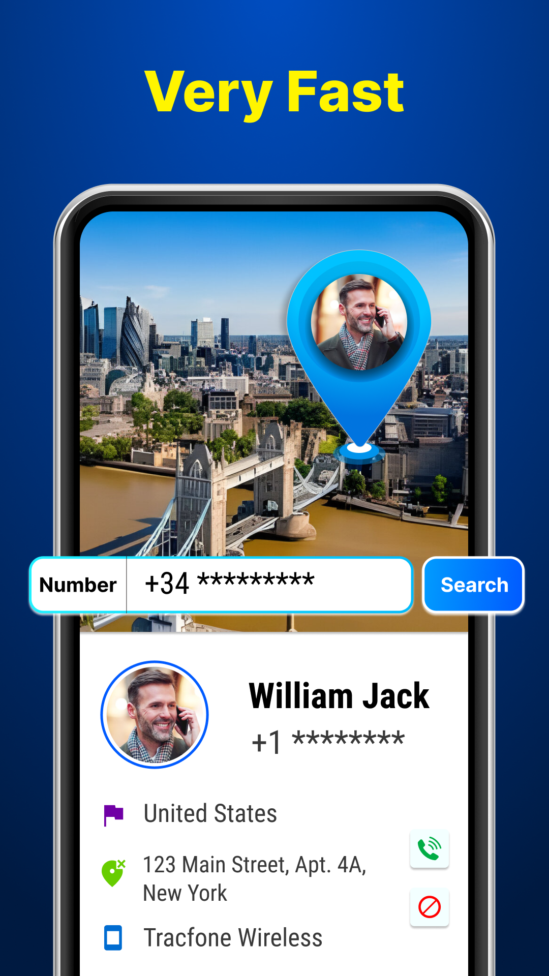 اسکرین شات 2 برنامه Mobile Number Locator