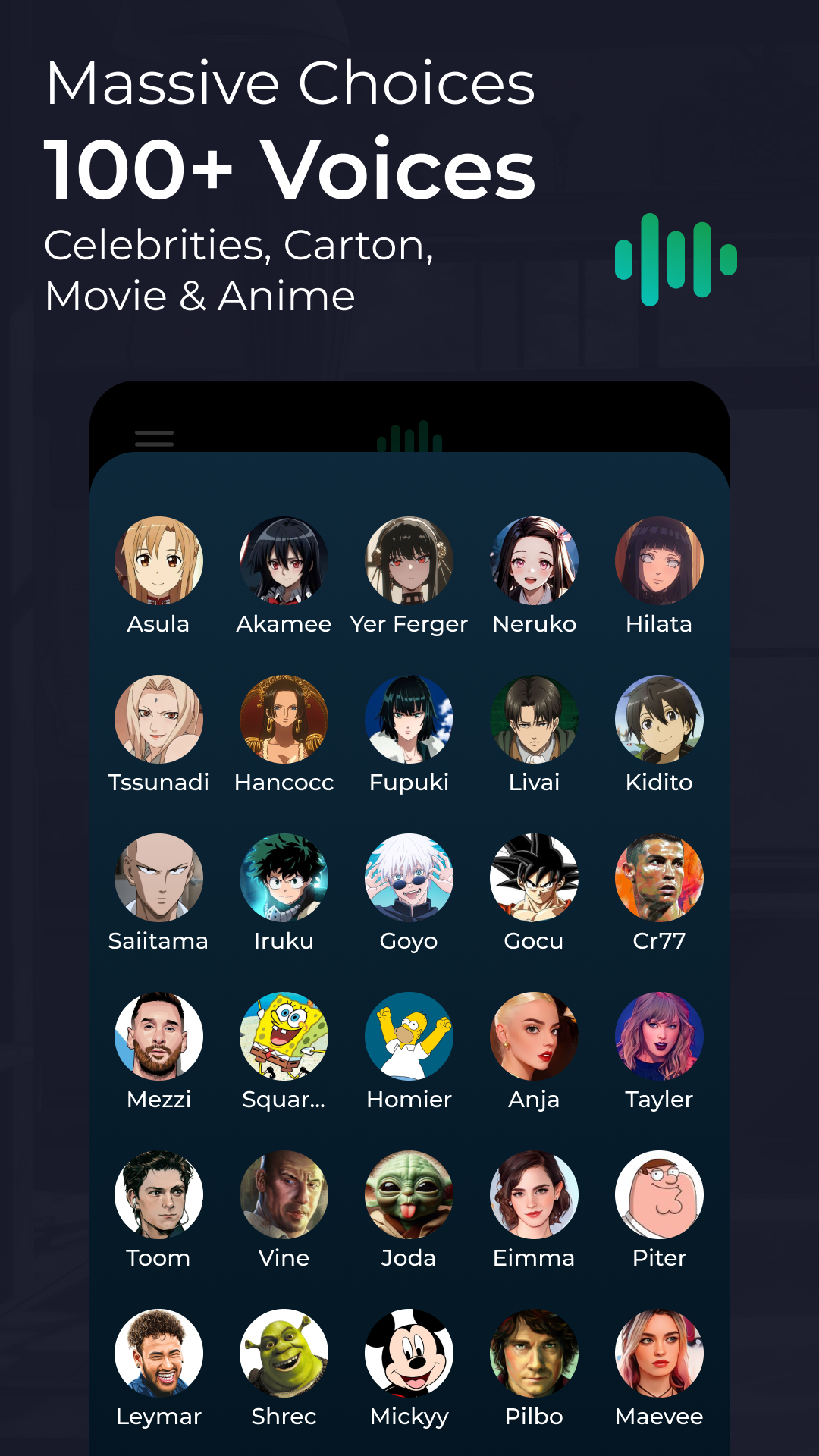 اسکرین شات 3 برنامه Voice AI - Changer Your Voice