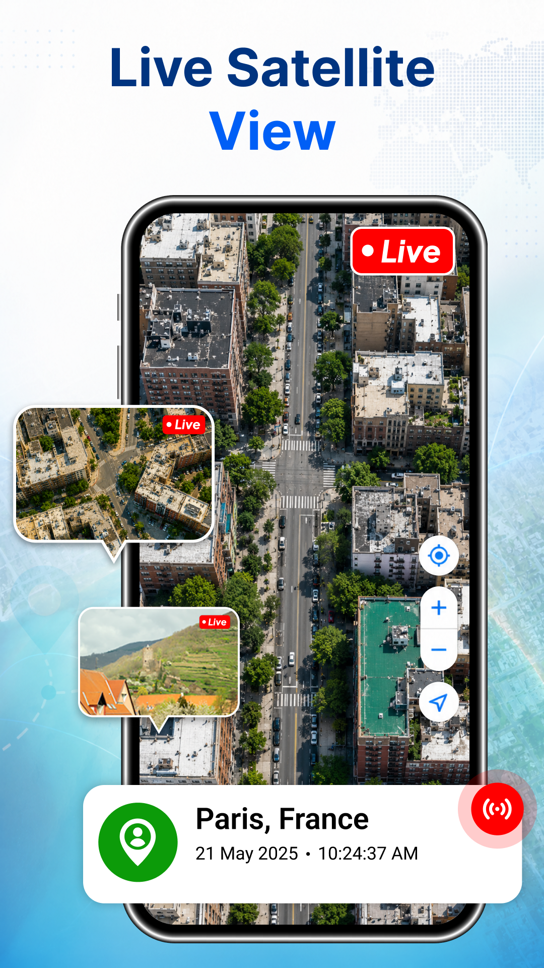 اسکرین شات 2 برنامه Satellite View, Street View