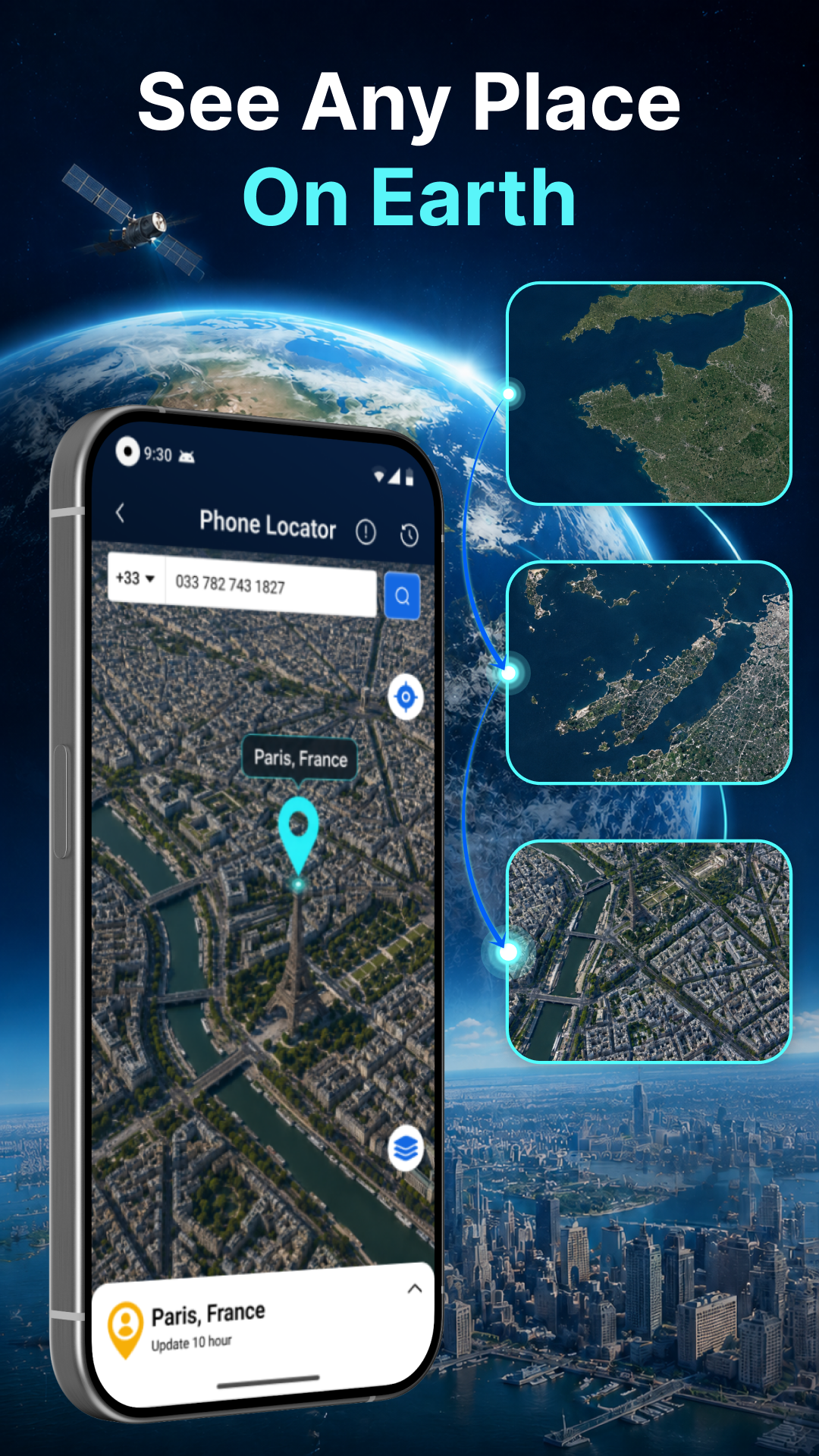 اسکرین شات 1 برنامه Satellite View, Street View