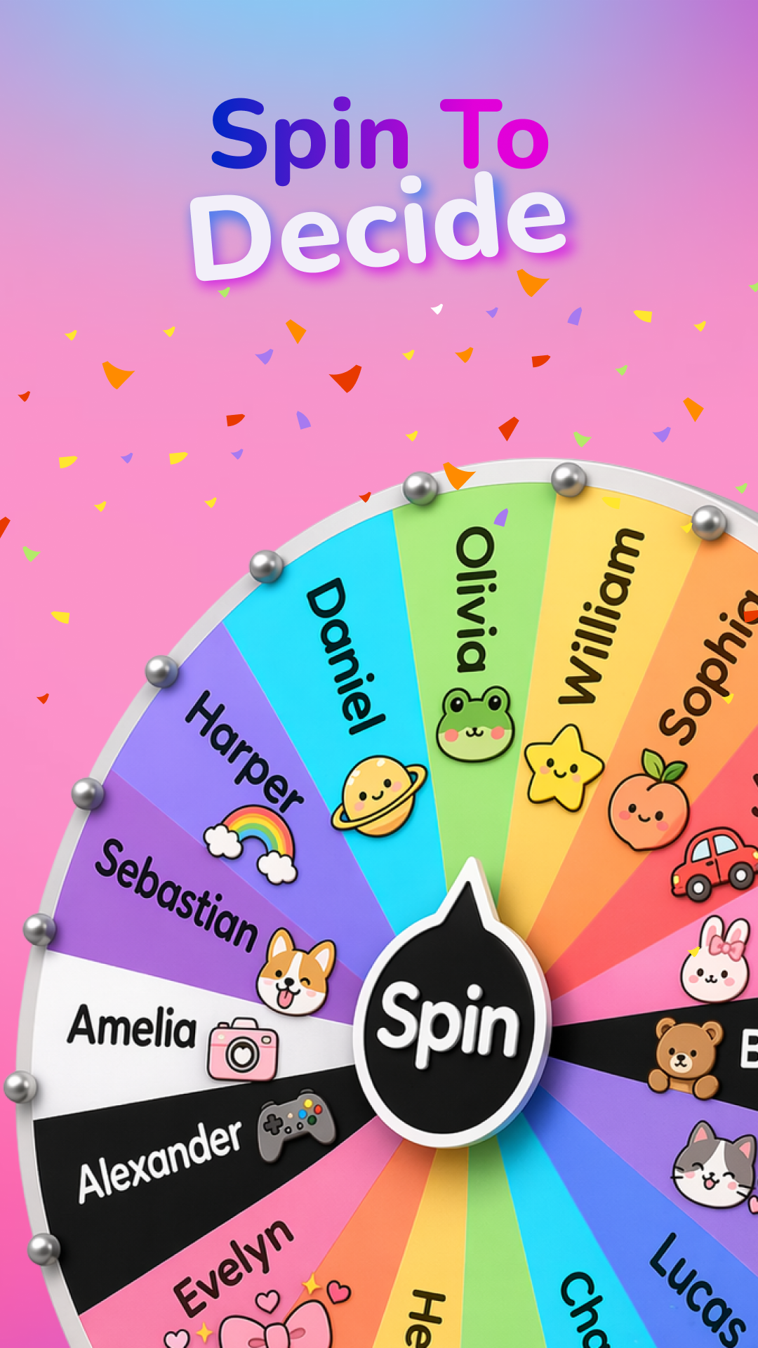 اسکرین شات 1 برنامه Spin The Wheel - Wheel Spinner