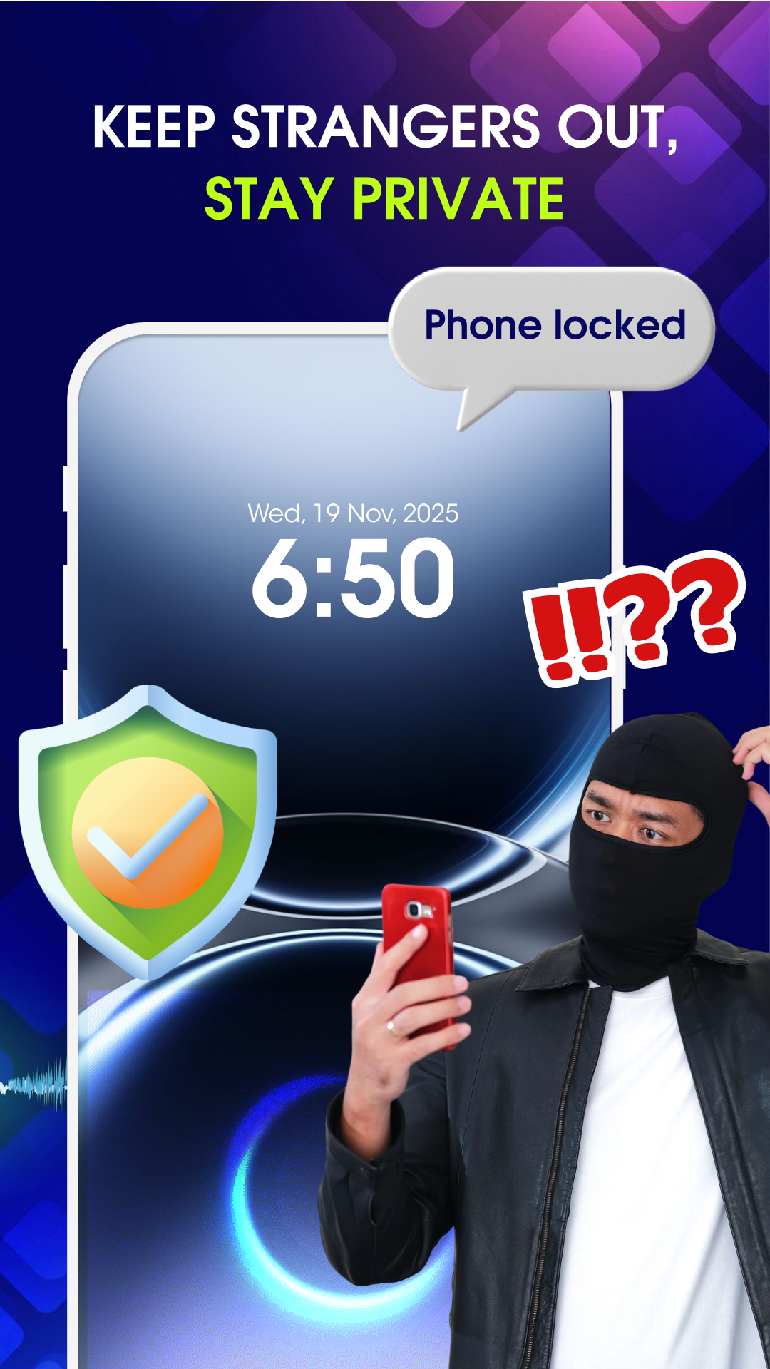 اسکرین شات 5 برنامه AI Voice Lock Screen