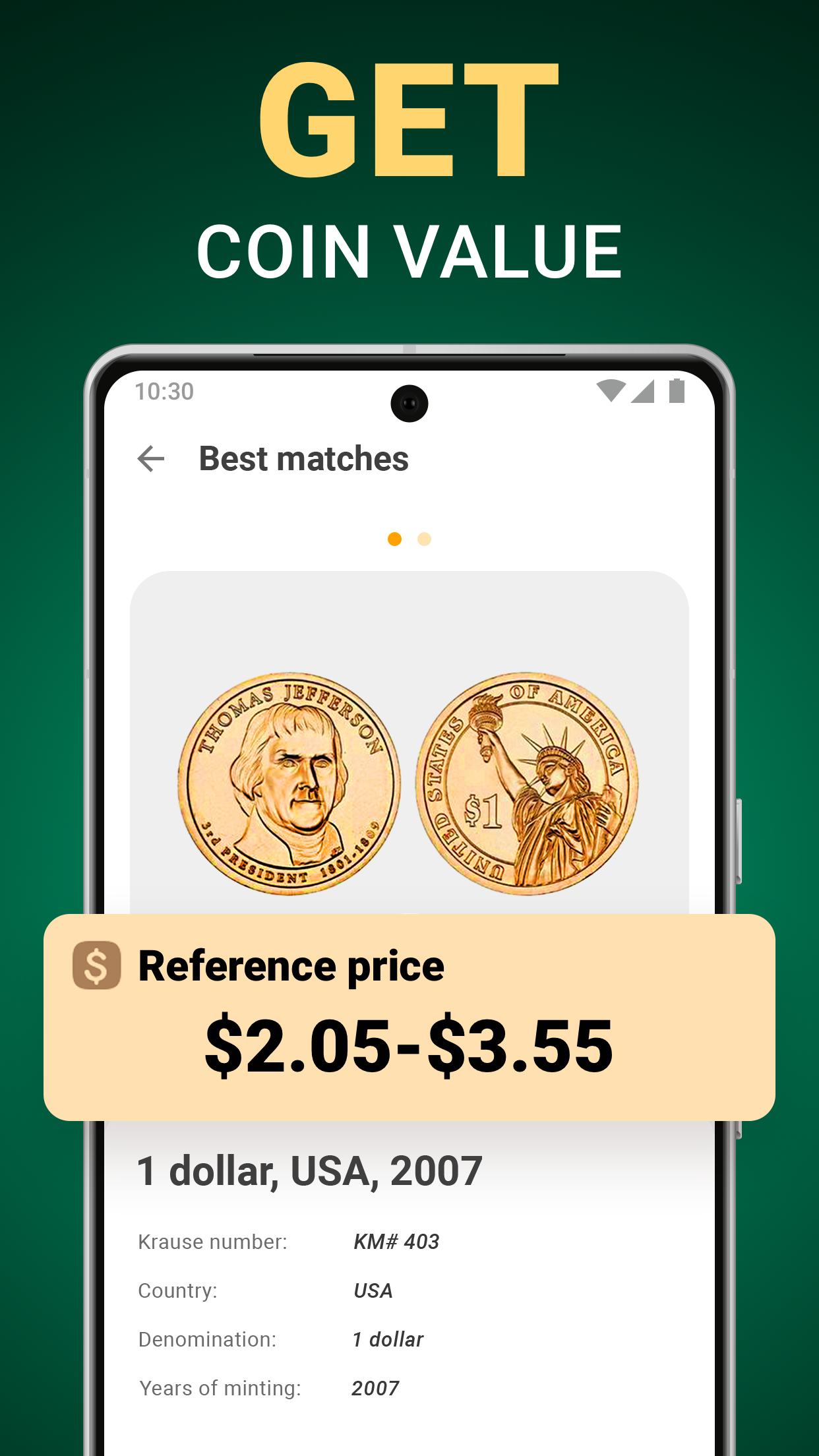 اسکرین شات 3 برنامه Coin ID - Coin Identifier