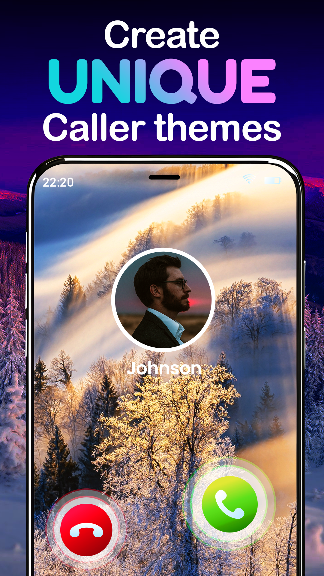 اسکرین شات 1 برنامه Color Phone, Call Screen Theme