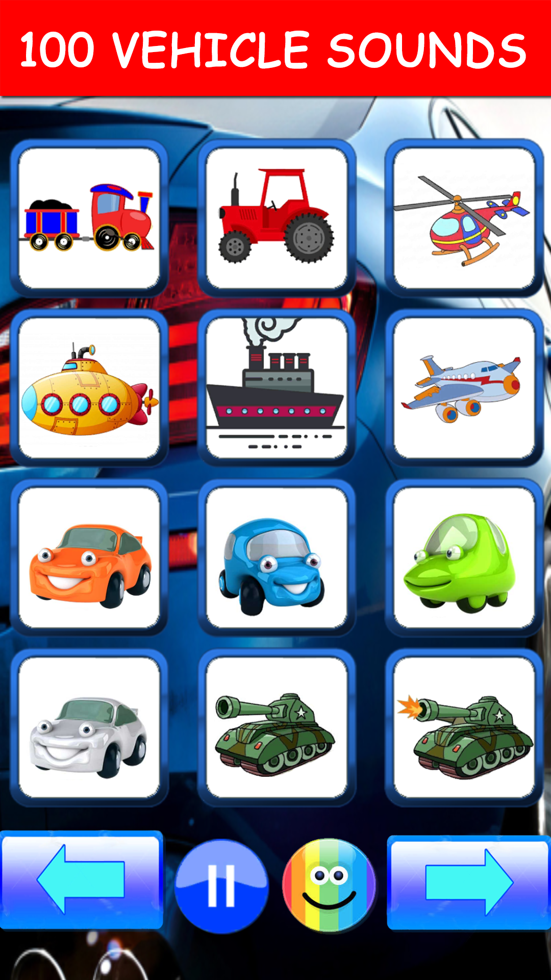 اسکرین شات 2 بازی Car sounds kids