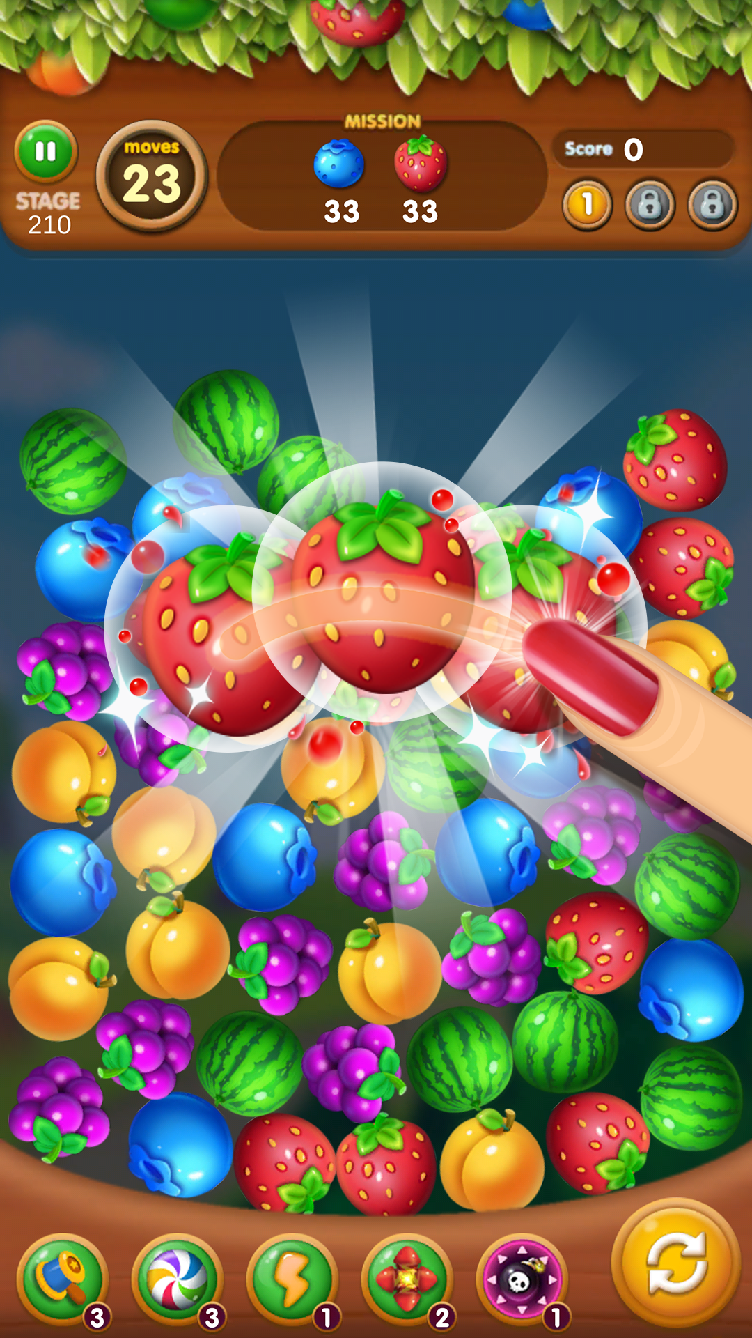 اسکرین شات 4 بازی Fruits Crush: Link Puzzle Game