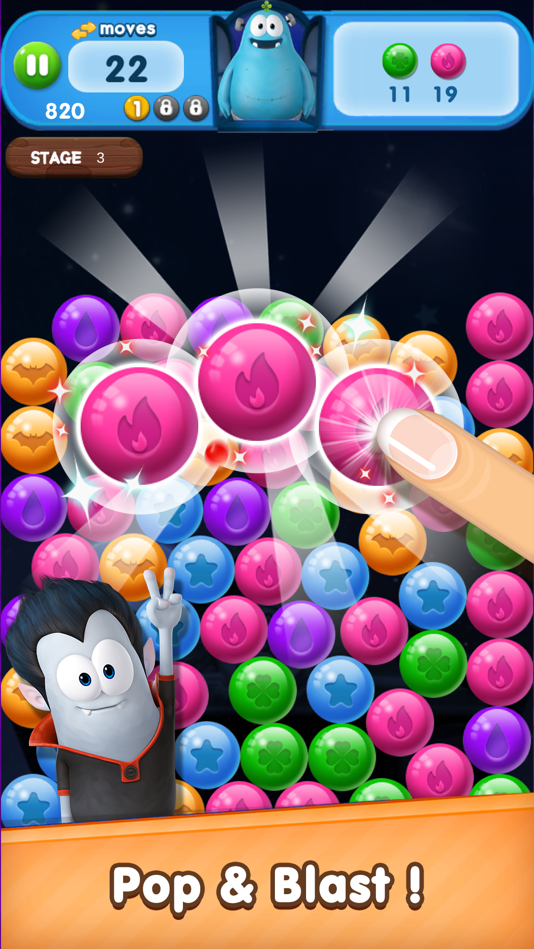 اسکرین شات 4 بازی Spookiz Blast:Pop&Blast Puzzle
