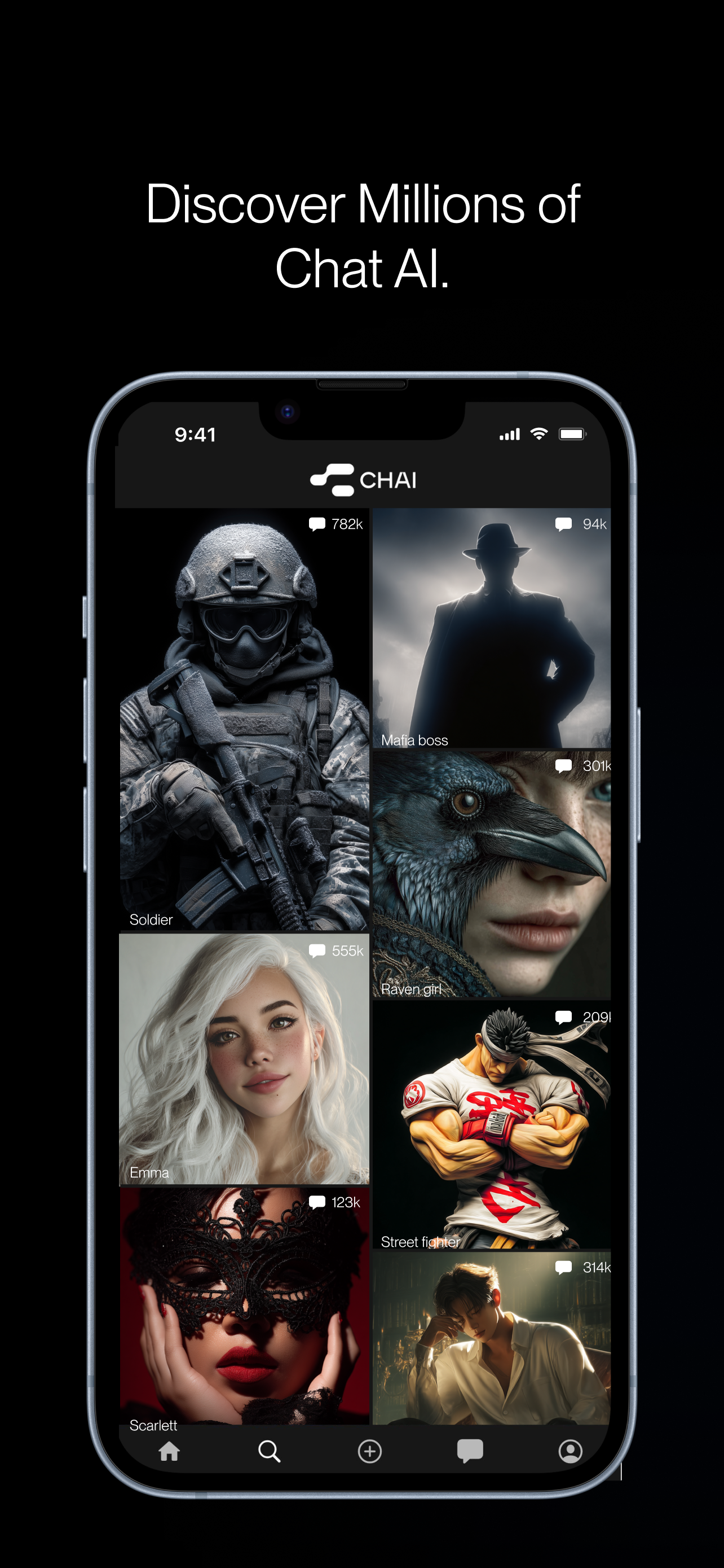اسکرین شات 3 برنامه Chai: Chat AI Platform