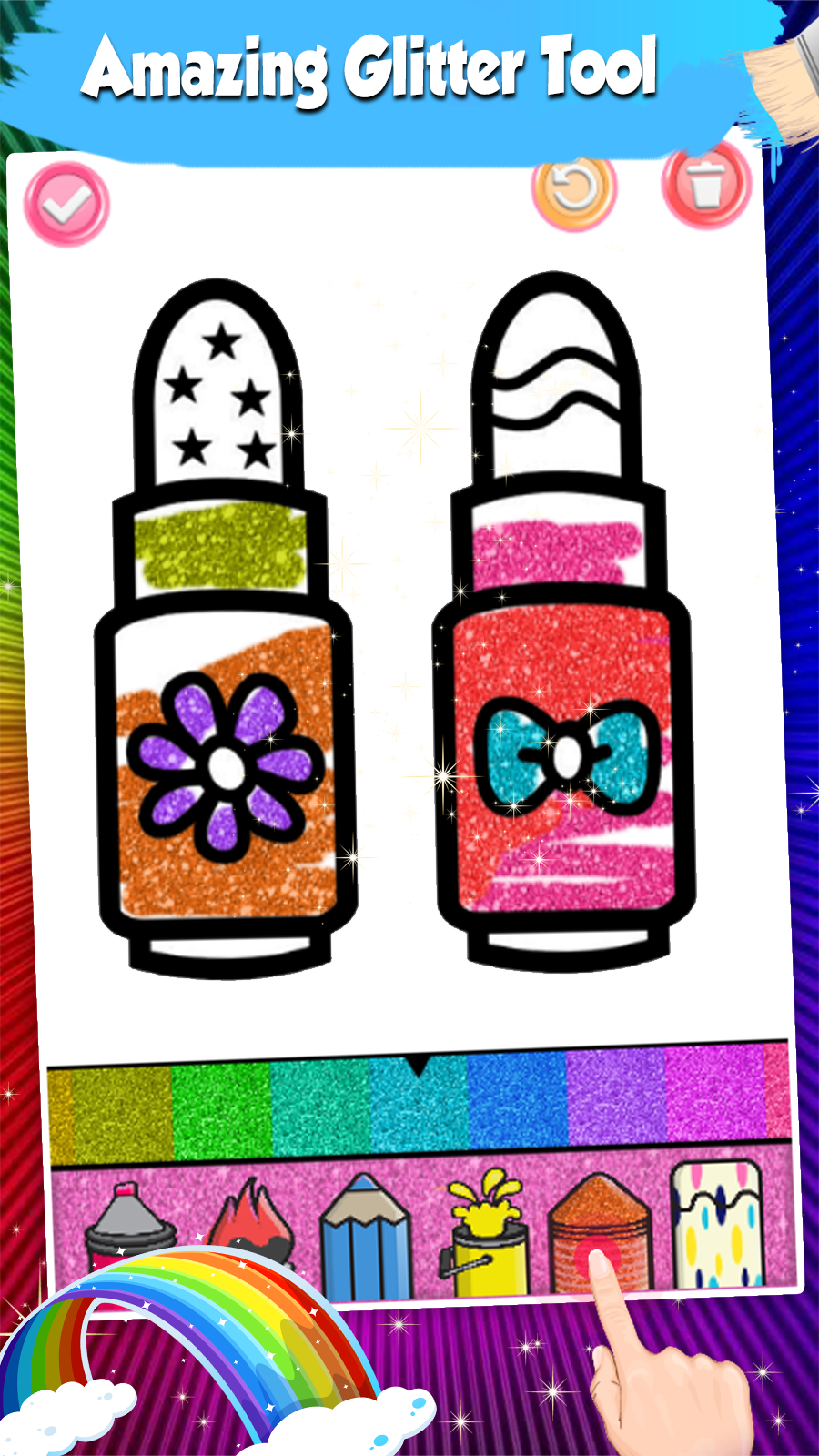 اسکرین شات 5 برنامه Beauty Coloring Book Glitter