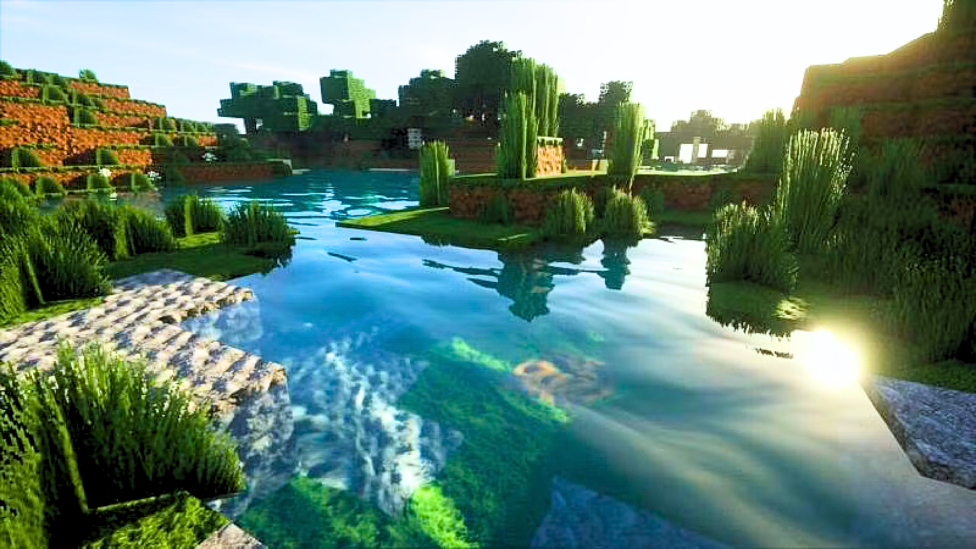 اسکرین شات 1 بازی Realistic Shader Mod Minecraft