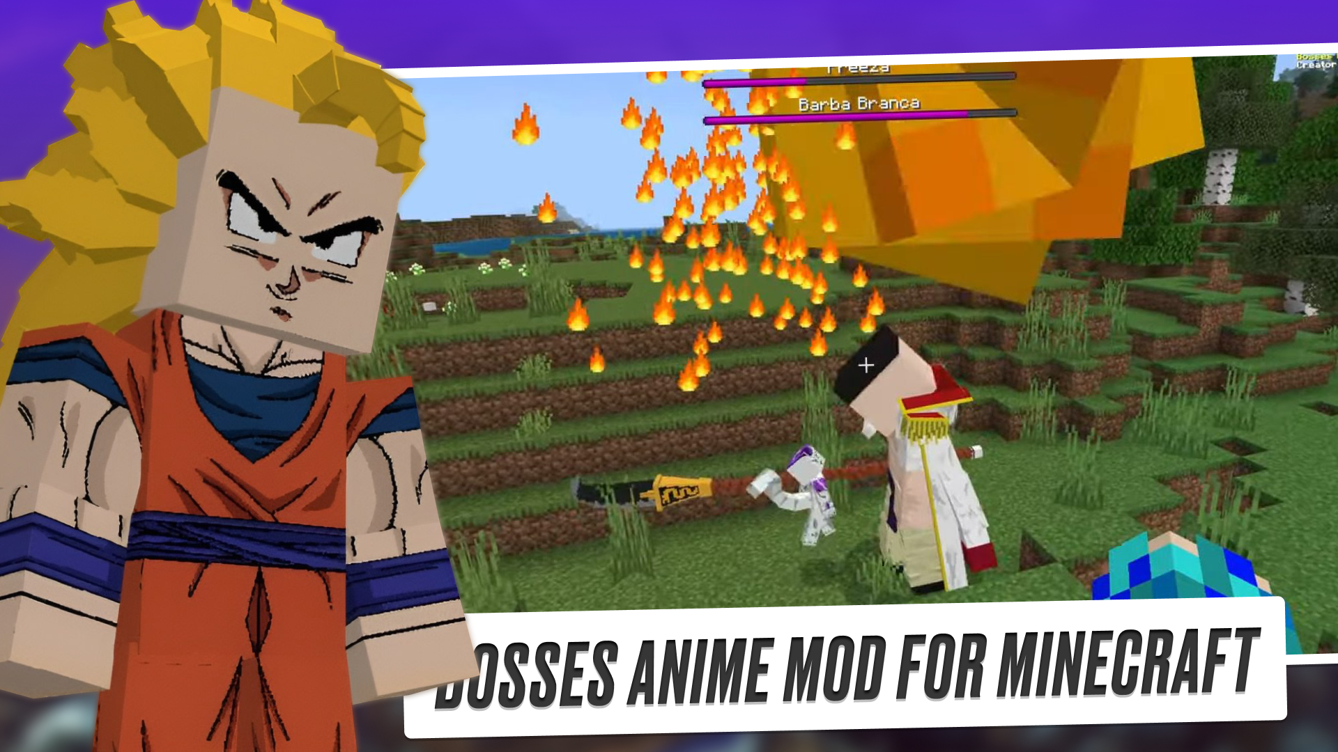 اسکرین شات 1 برنامه Bosses Anime Mod for Minecraft