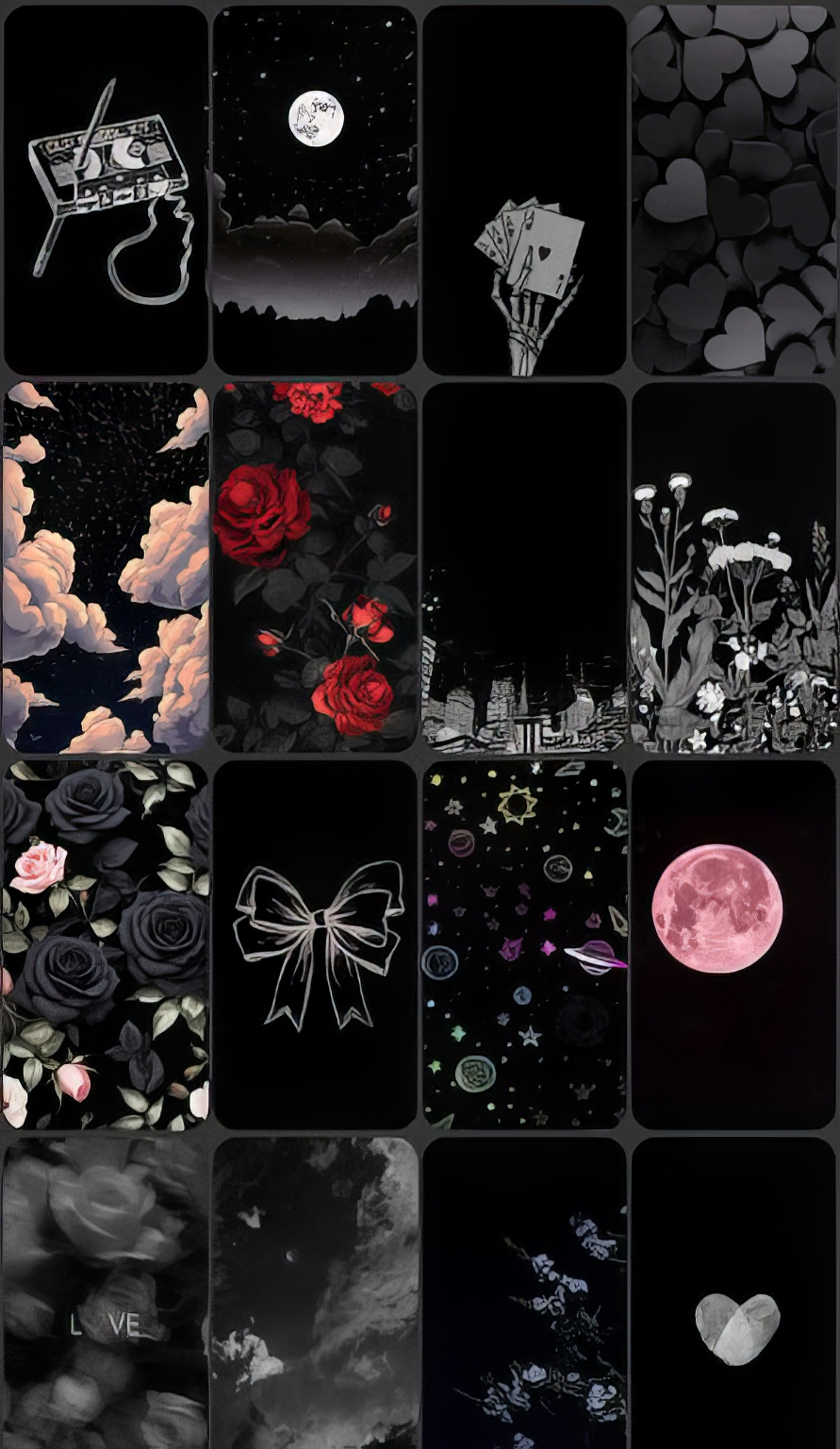 اسکرین شات 2 برنامه Black Wallpapers & Aesthetic