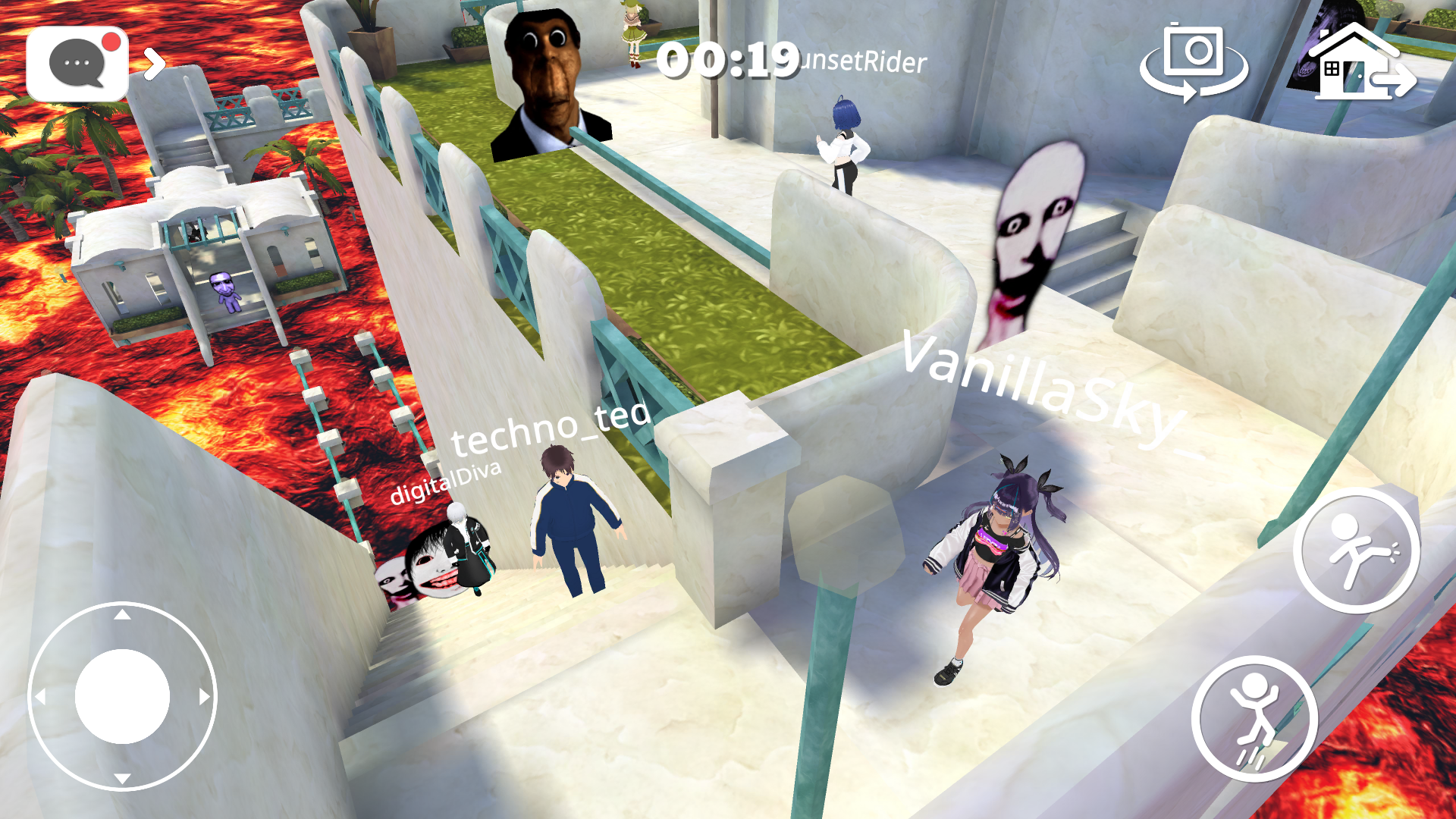 اسکرین شات 1 بازی The Floor Is Lava Obby Nextbot