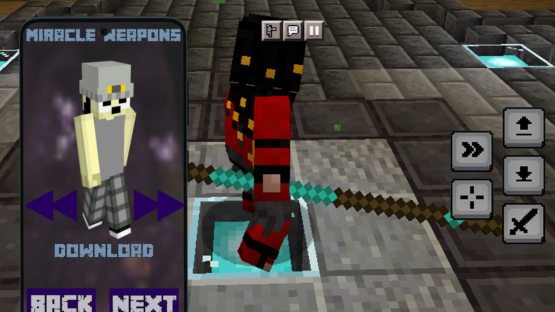 اسکرین شات 3 برنامه Mods Miracle Weapons Minecraft