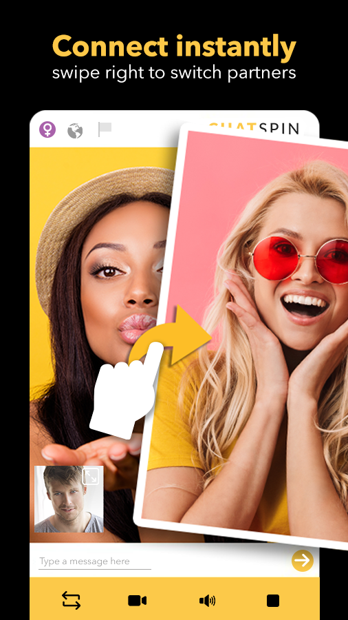 اسکرین شات 2 برنامه Chatspin Random Video Chat Duo