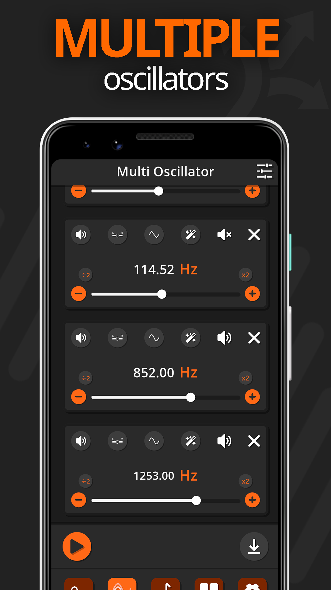 اسکرین شات 5 برنامه Frequency Sound Generator
