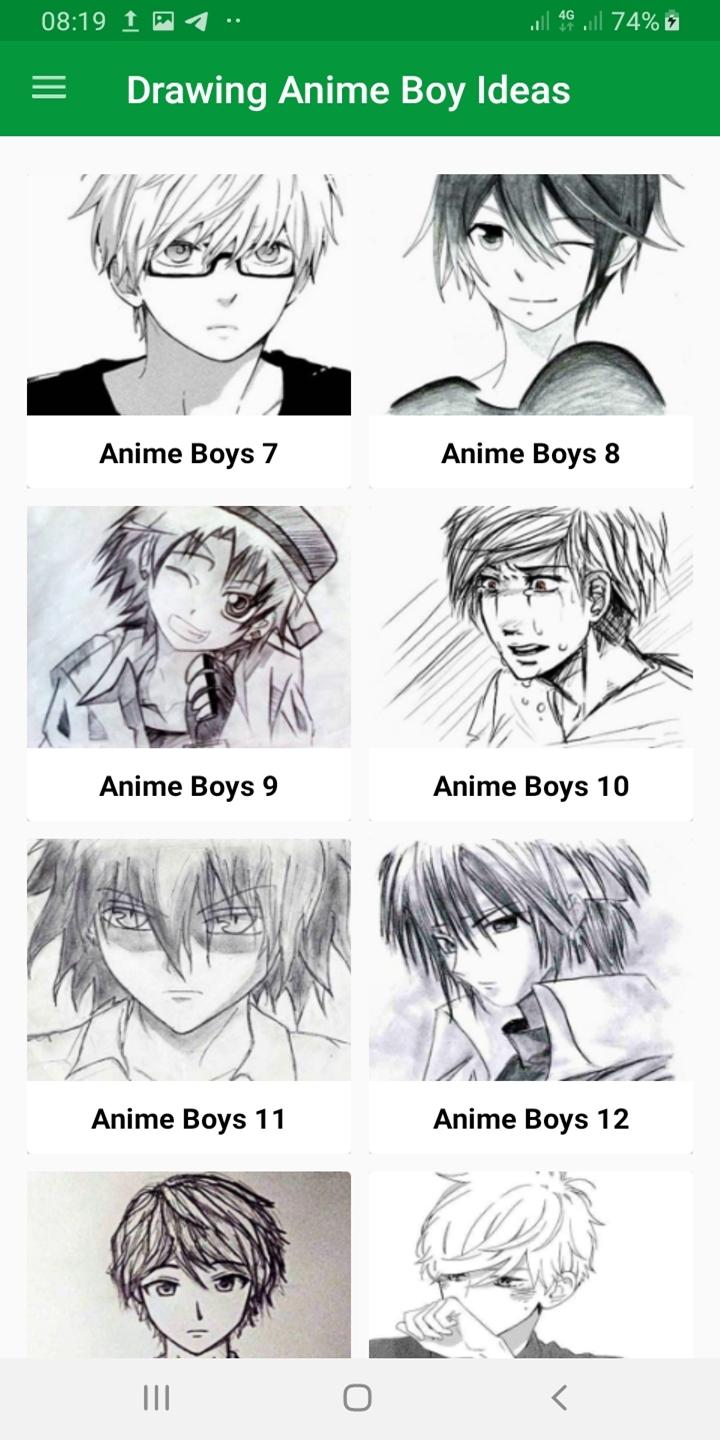 اسکرین شات 1 برنامه Drawing Anime Boy Ideas