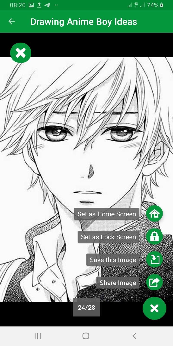 اسکرین شات 8 برنامه Drawing Anime Boy Ideas