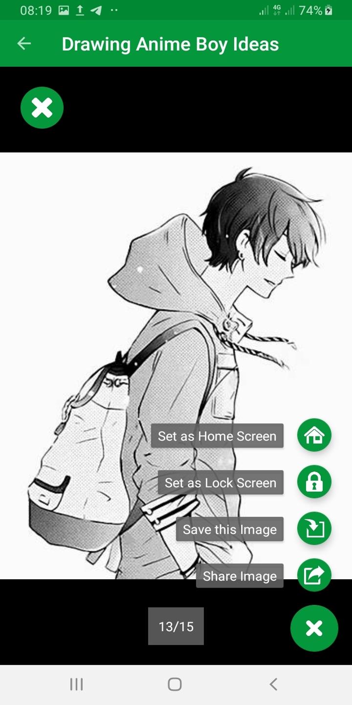 اسکرین شات 5 برنامه Drawing Anime Boy Ideas