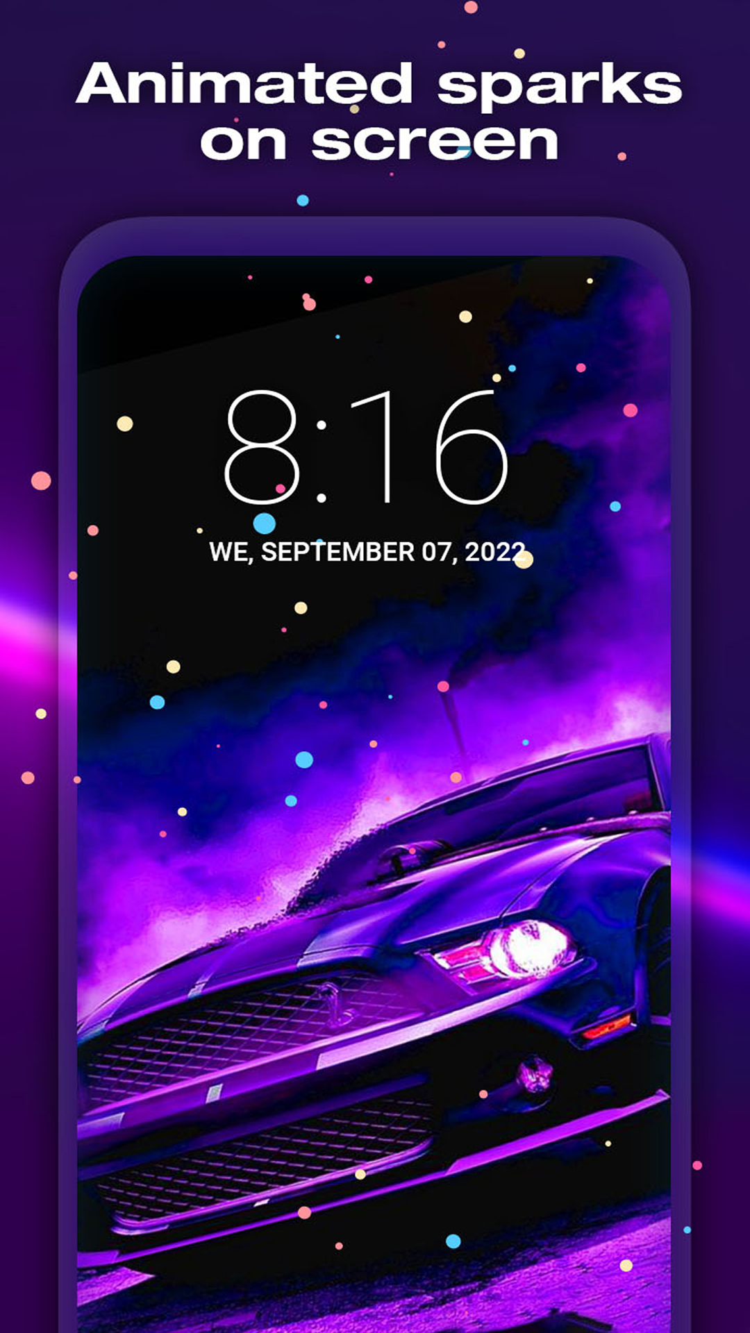 اسکرین شات 4 برنامه Neon Cars Live Wallpaper HD