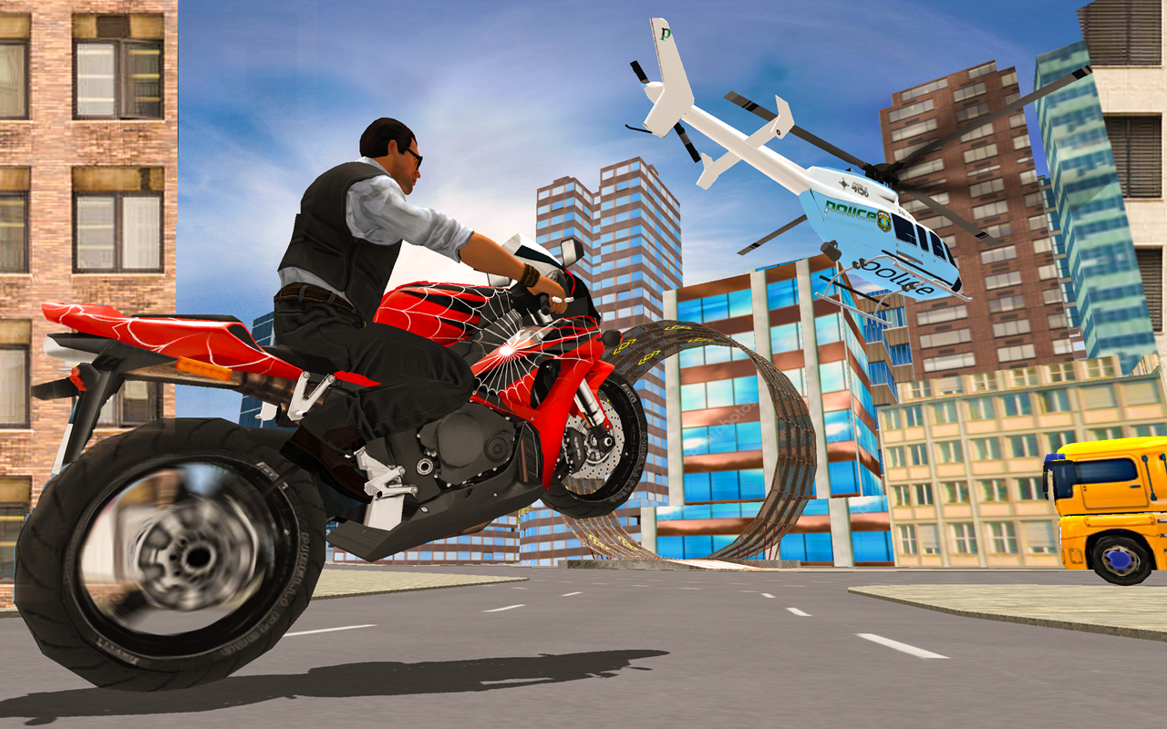 اسکرین شات 3 بازی Superhero Stunt Bike Simulator