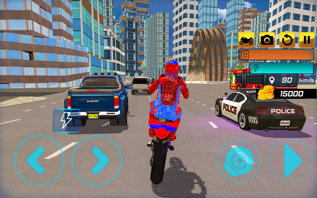 اسکرین شات 2 بازی Superhero Stunt Bike Simulator