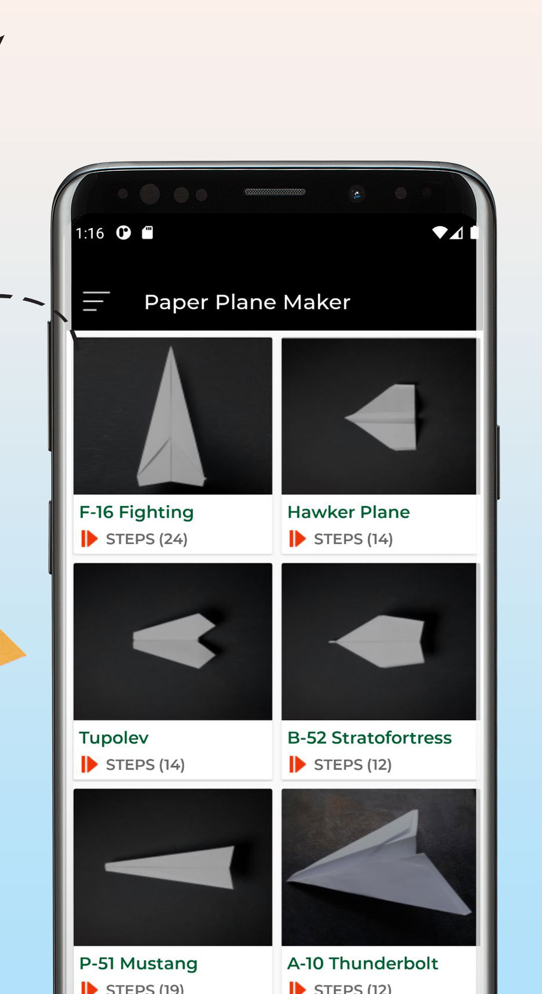 اسکرین شات 2 برنامه How To Make A Paper Plane App